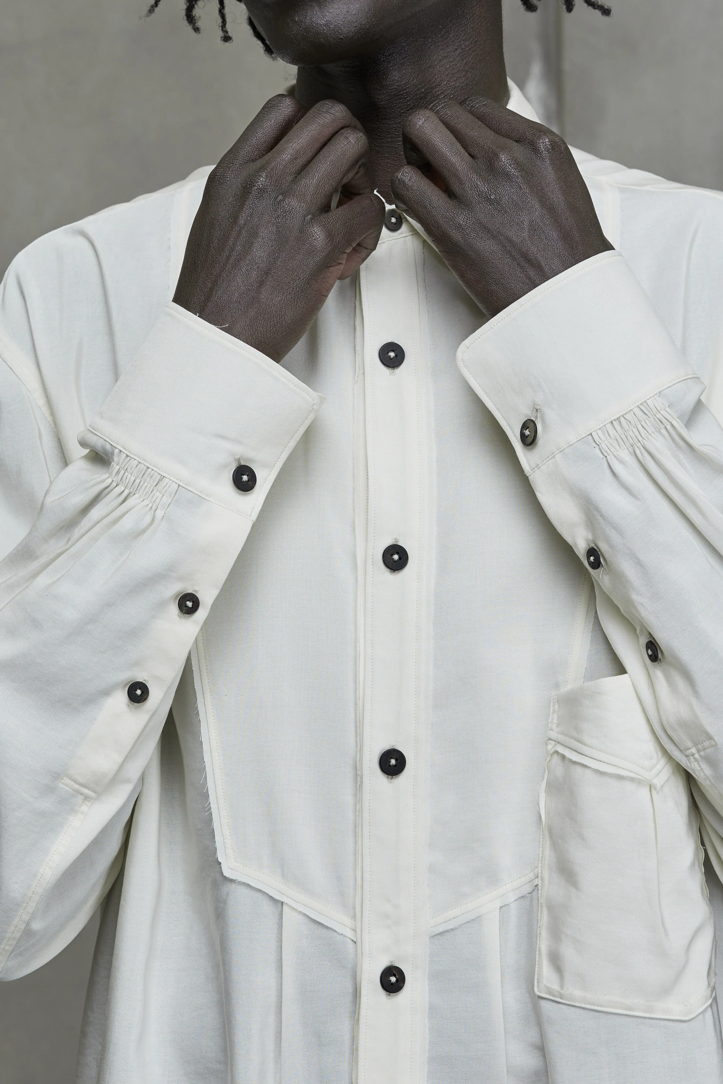 SYMMETRICAL FRONT PIECE SHIRT sold by ziggy chen product image thumbnail 5