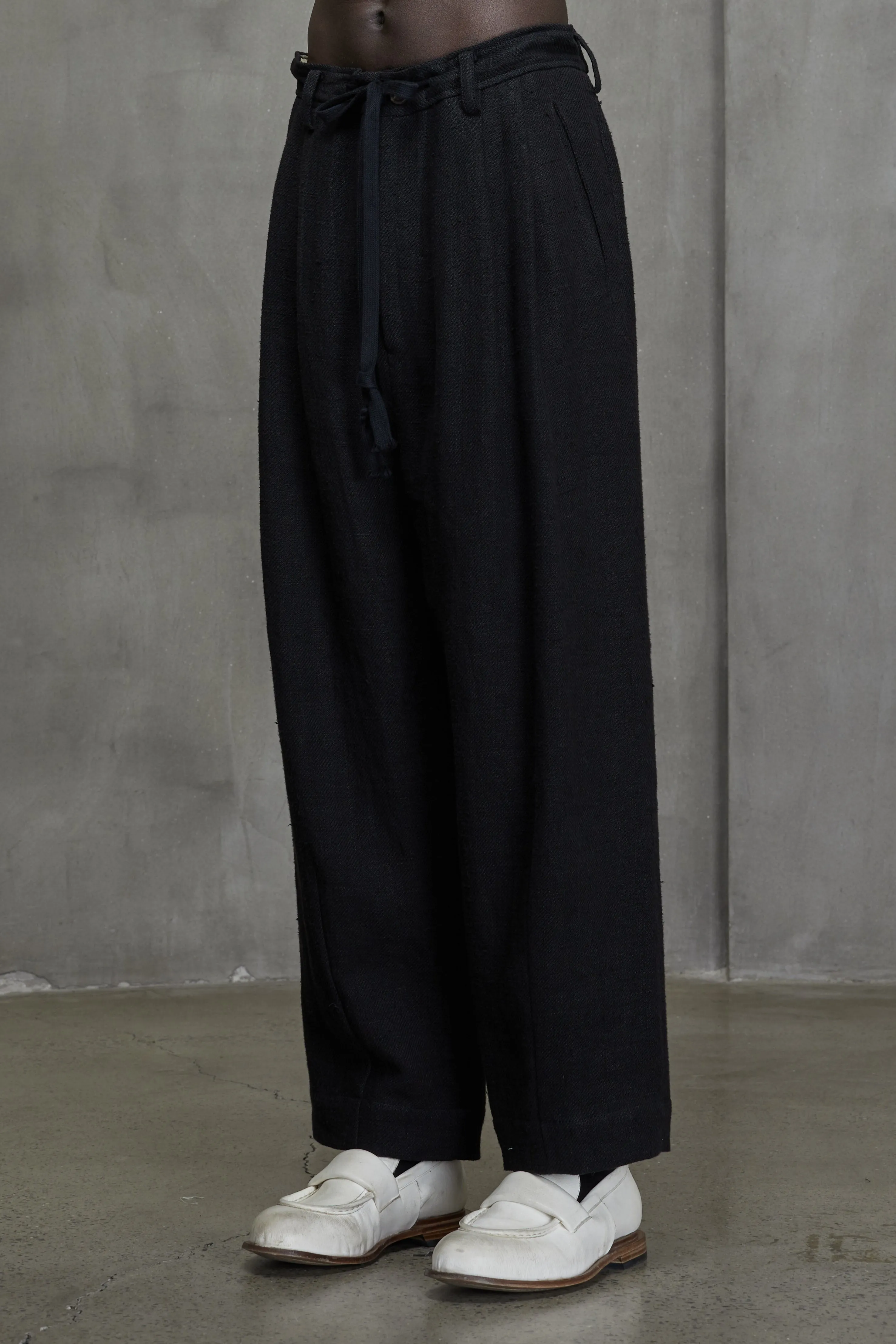 FRONT PLEATS DRAWSTRING TROUSERS sold by ziggy chen product image thumbnail 2