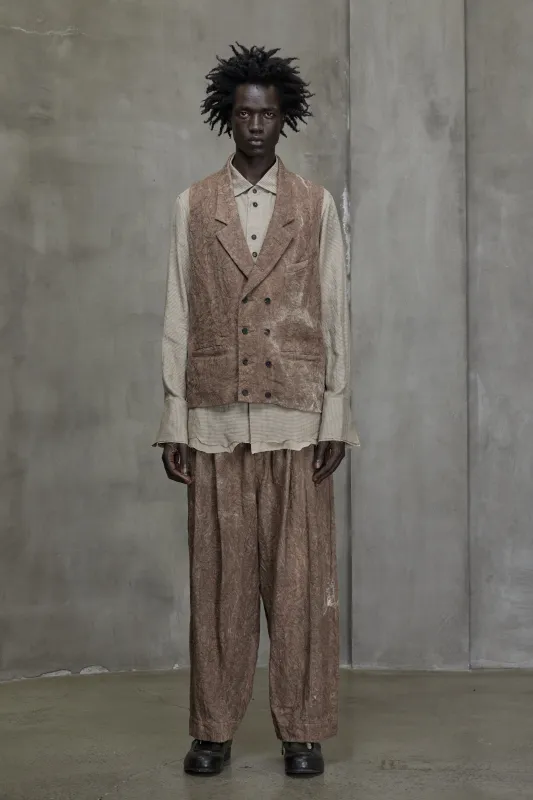 PATCHWORK DOUBLE BREASTED WAISTCOAT sold by ziggy chen