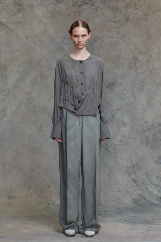 ASYMMETRIC WRINKLE SHIRT sold by ziggy chen