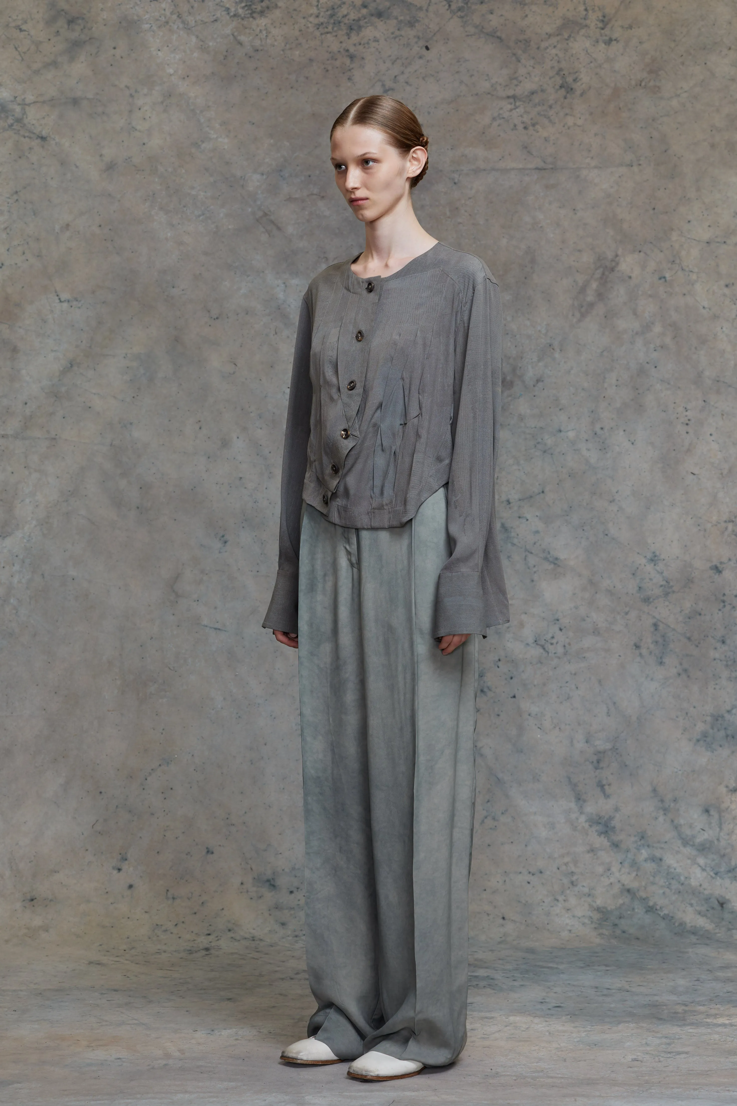 ASYMMETRIC WRINKLE SHIRT sold by ziggy chen product image thumbnail 2