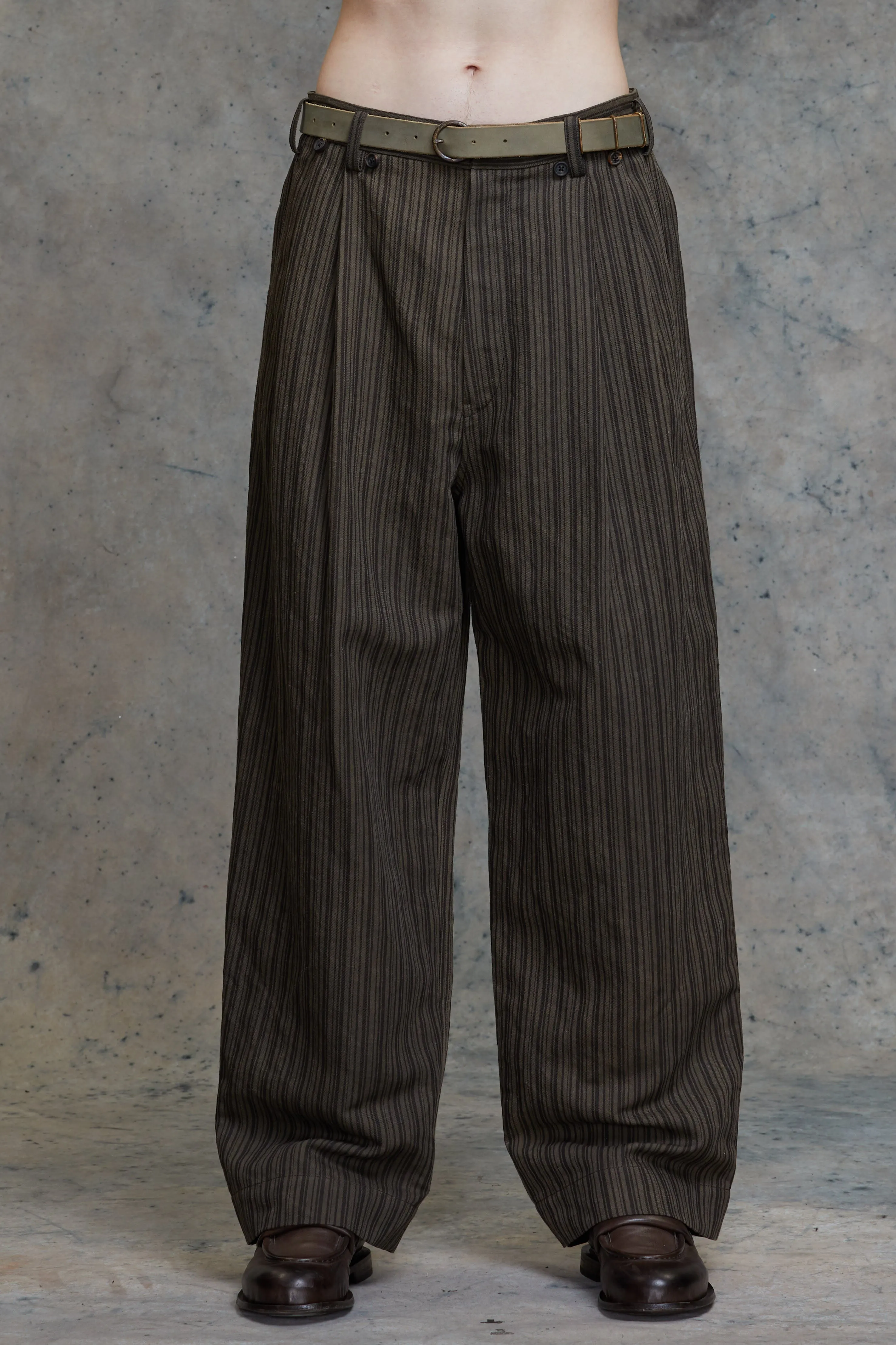 VINTAGE BRASS ROUND BUCKLE BELT sold by ziggy chen product image thumbnail 3