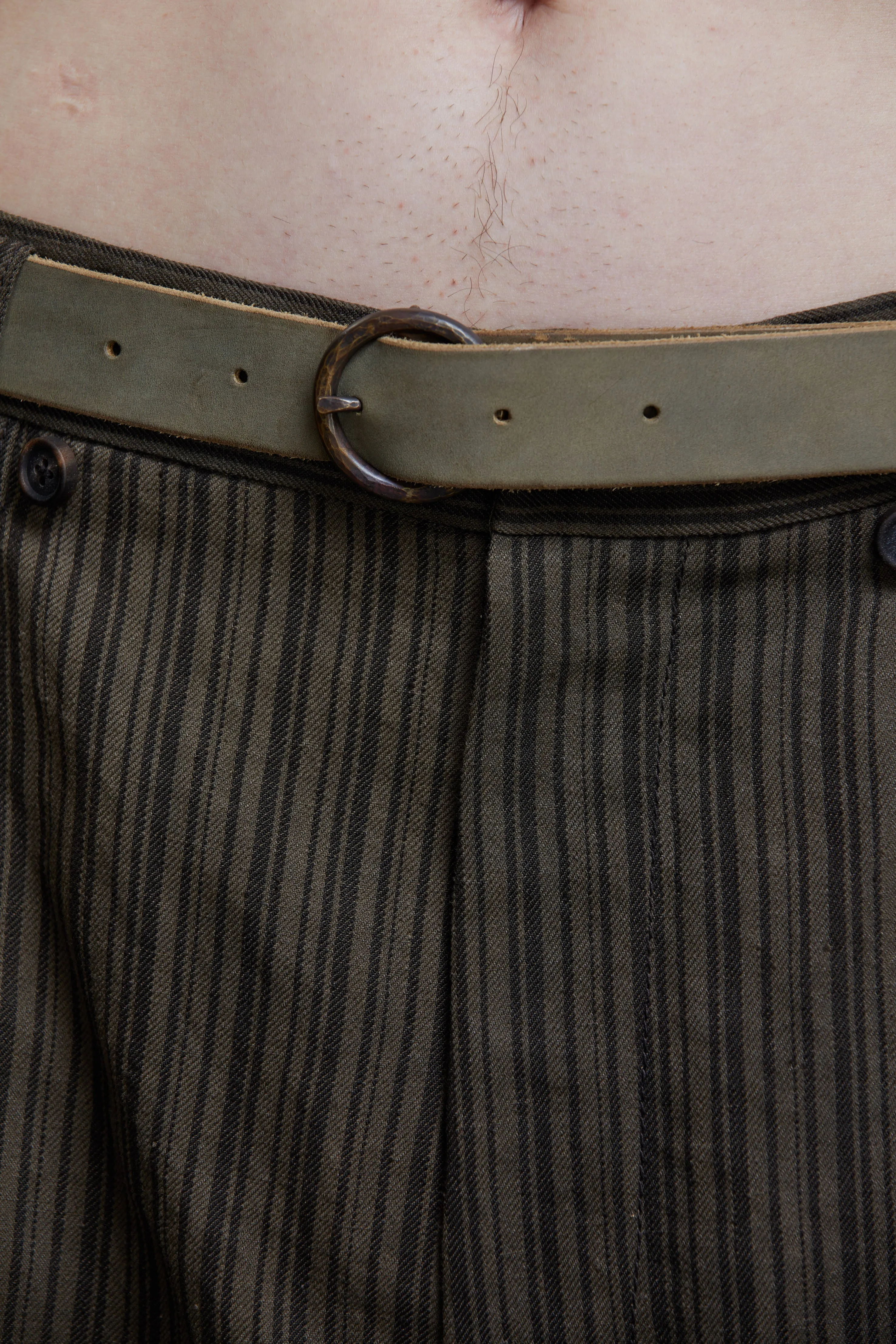 VINTAGE BRASS ROUND BUCKLE BELT sold by ziggy chen product image thumbnail 2