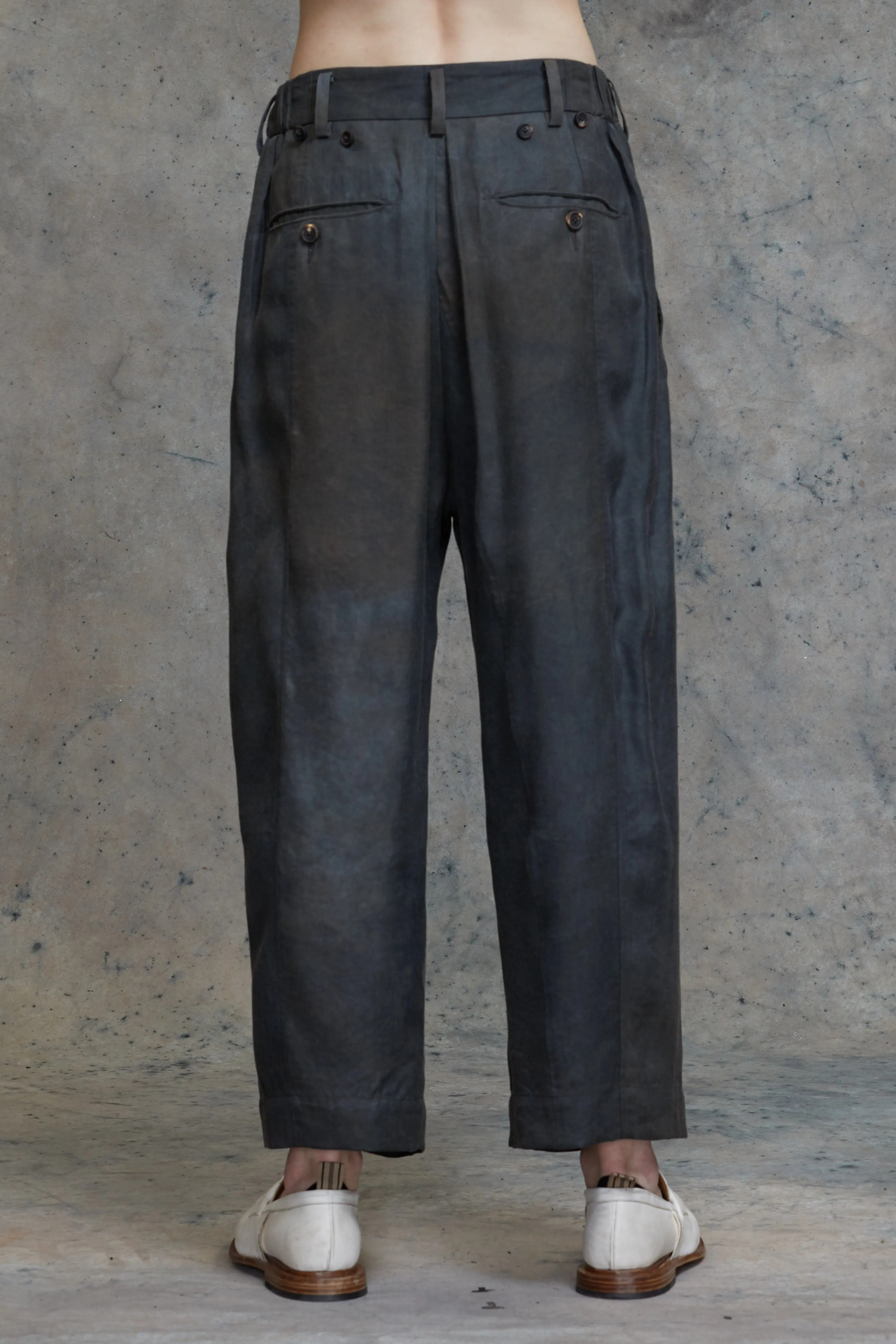 FRONT PLEAT TAPERED LONG TROUSERS sold by ziggy chen product image thumbnail 4