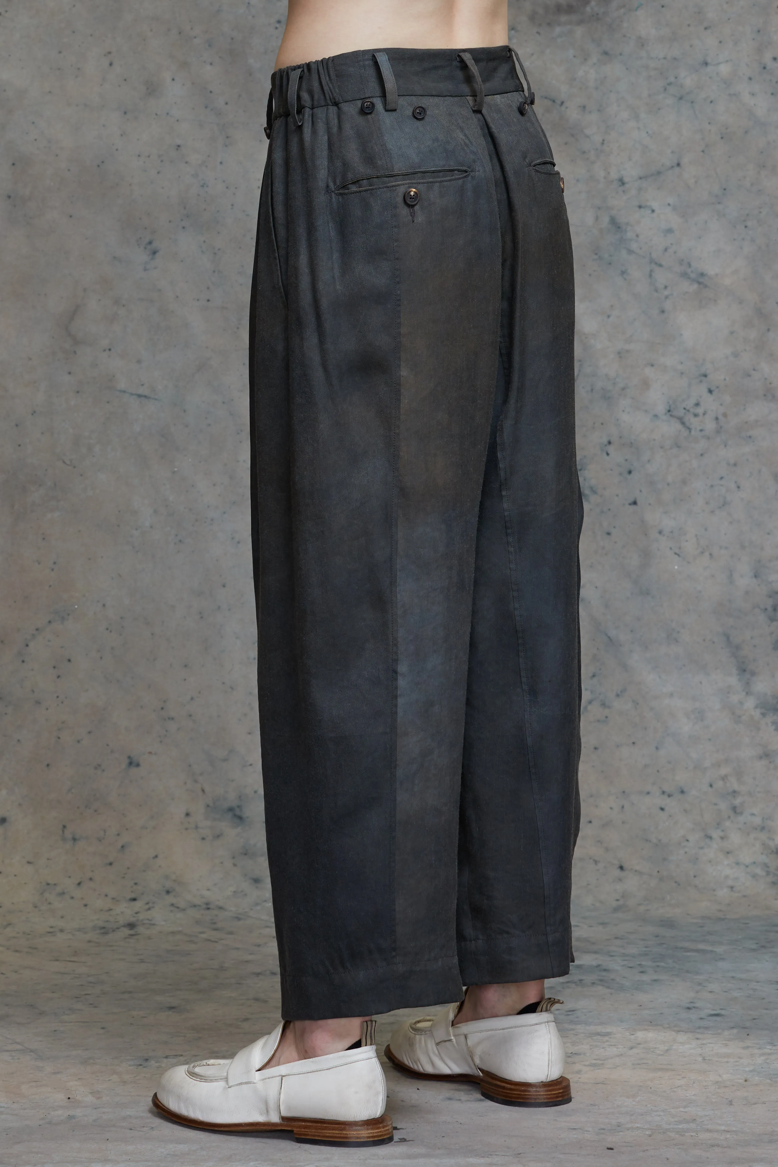 FRONT PLEAT TAPERED LONG TROUSERS sold by ziggy chen product image thumbnail 3
