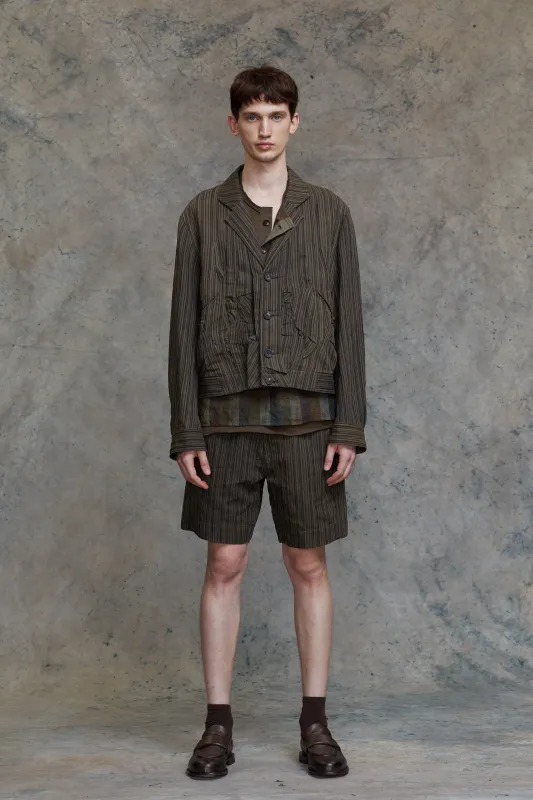 CROPPED WRINKLE PLEATS JACKET sold by ziggy chen