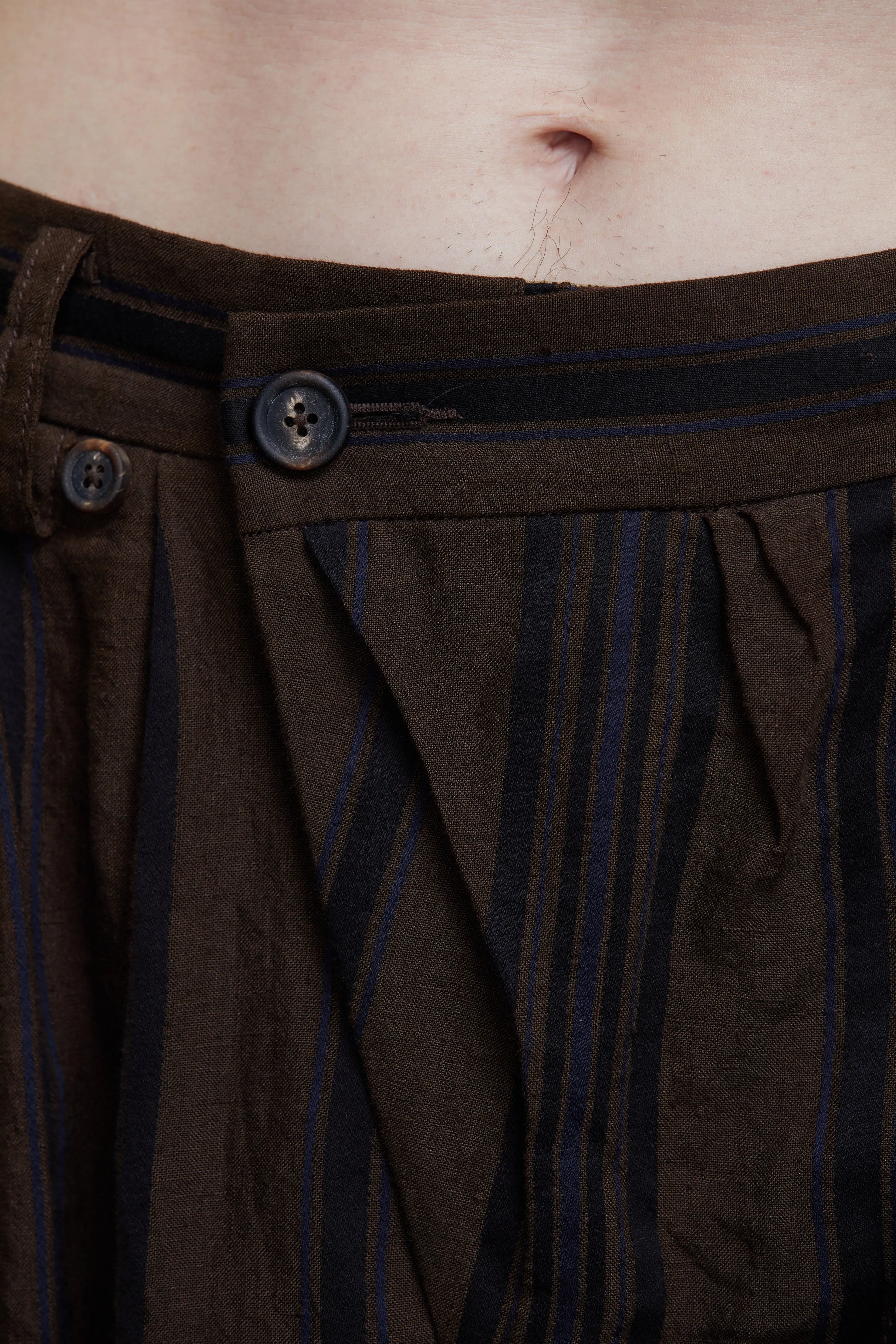 STRIPED WIDE LEG TROUSERS sold by ziggy chen product image thumbnail 5