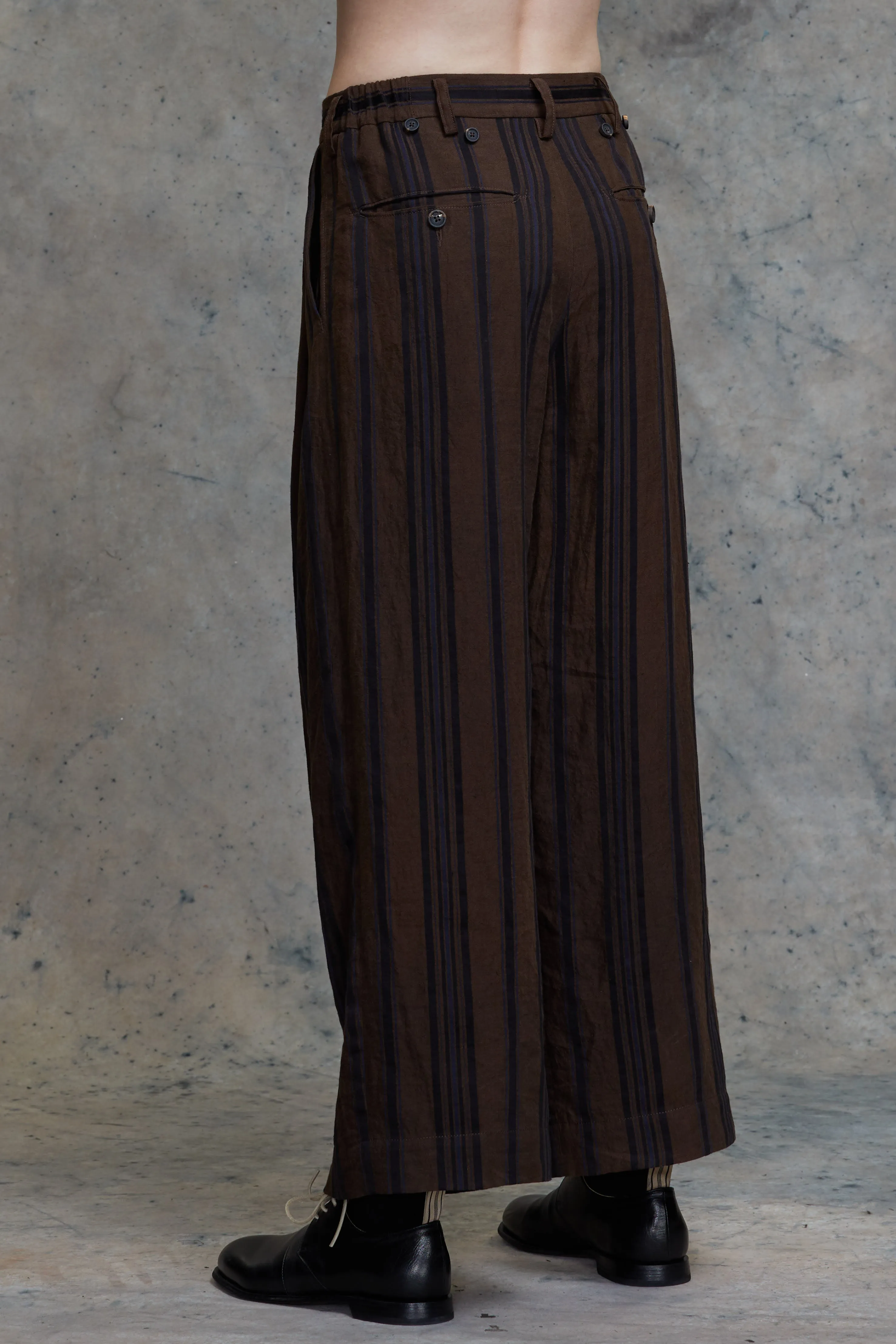 STRIPED WIDE LEG TROUSERS sold by ziggy chen product image thumbnail 3