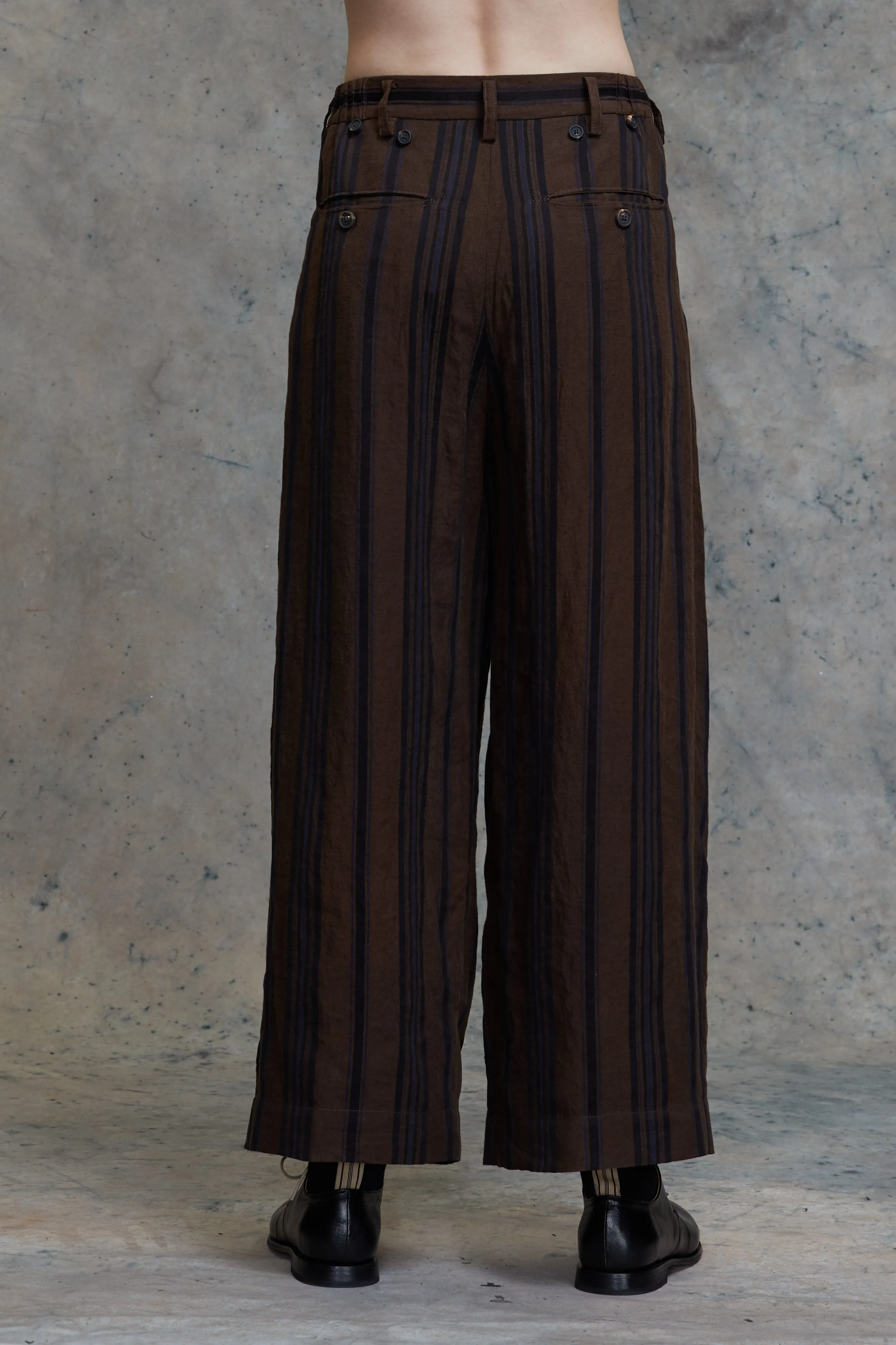 STRIPED WIDE LEG TROUSERS sold by ziggy chen product image thumbnail 4