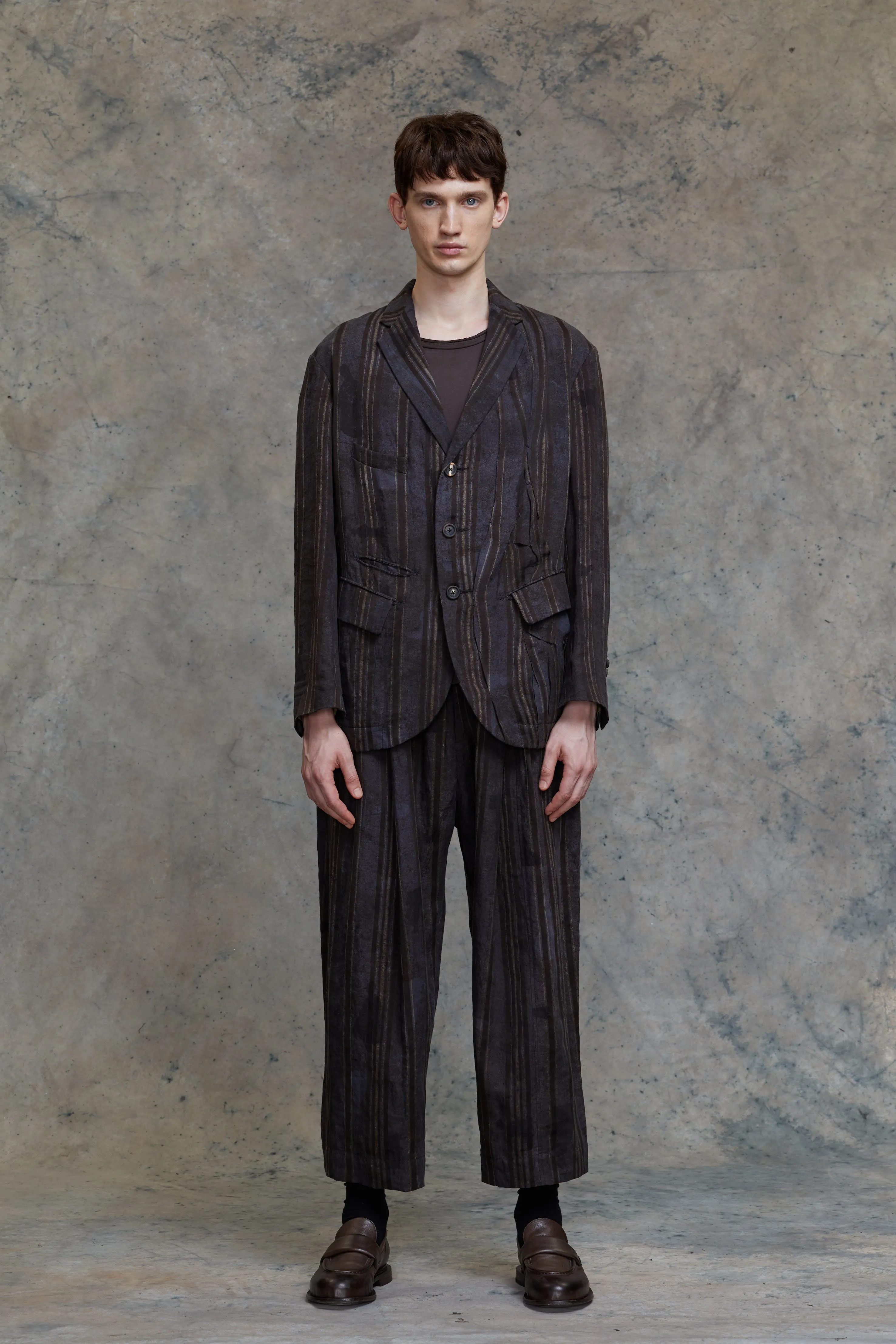 ASYMMETRICAL WRINKLED BLAZER sold by ziggy chen