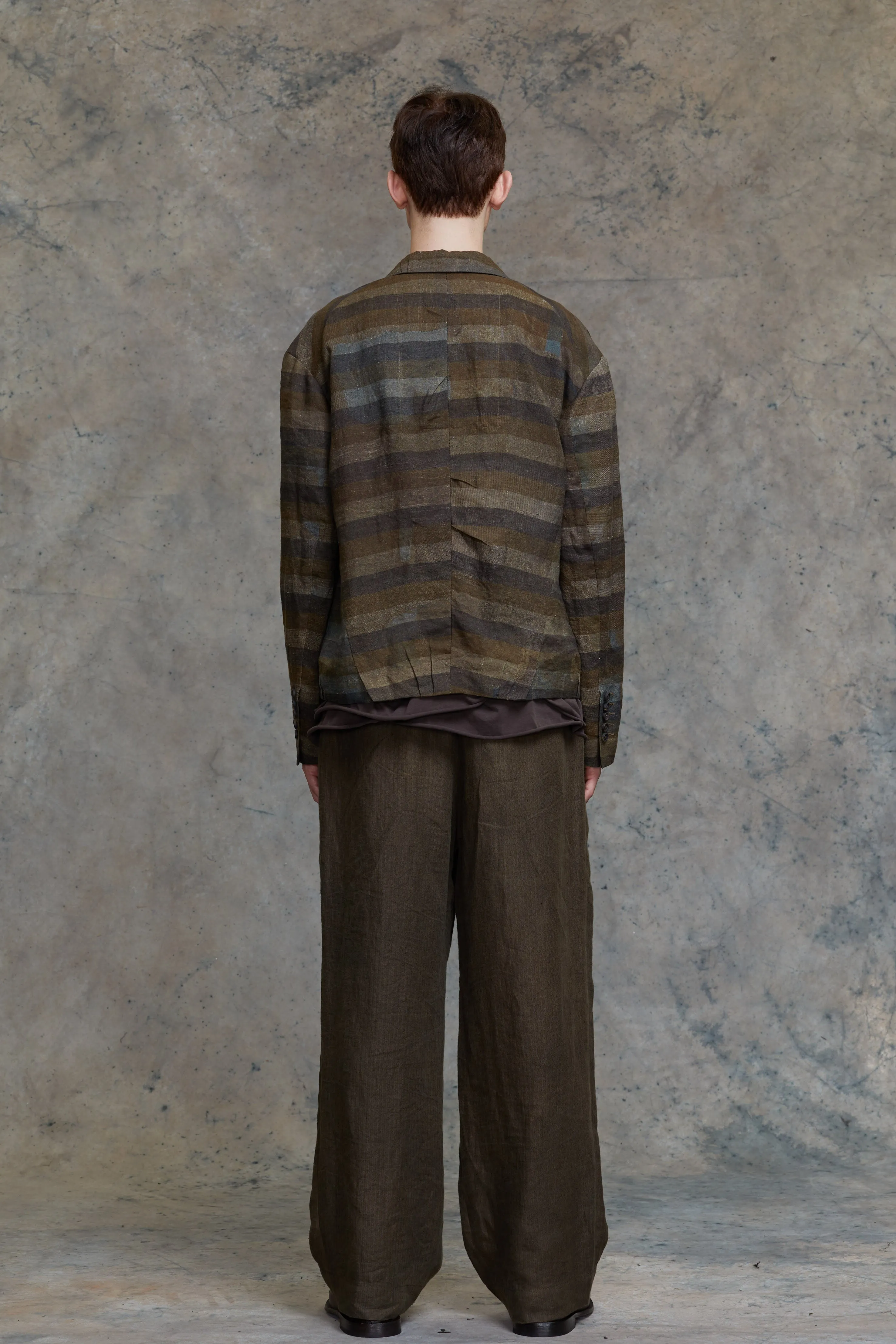 HORIZONTAL STRIPED UTILITY JACKET sold by ziggy chen product image thumbnail 4