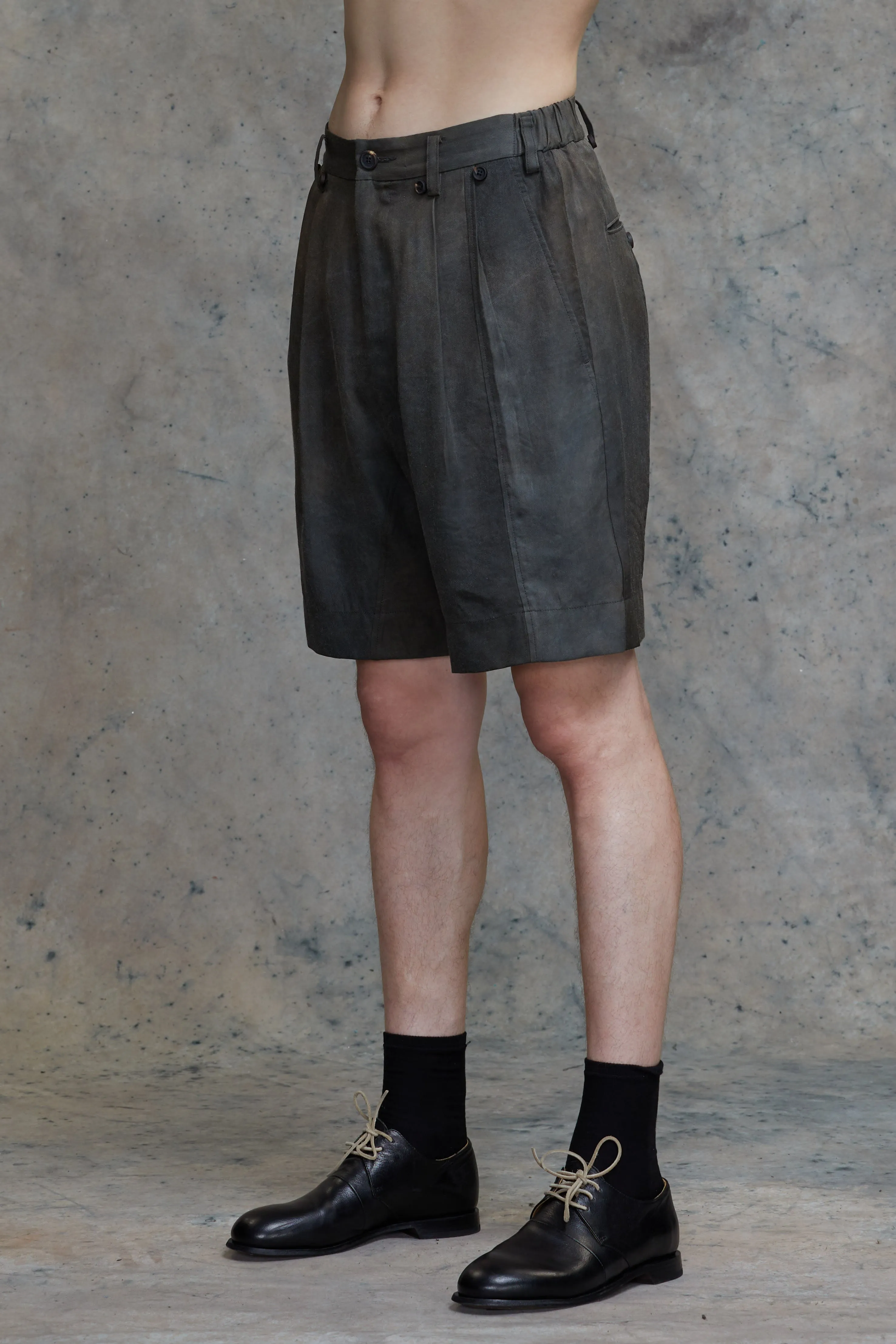 PLEATED SUIT SHORTS sold by ziggy chen product image thumbnail 2