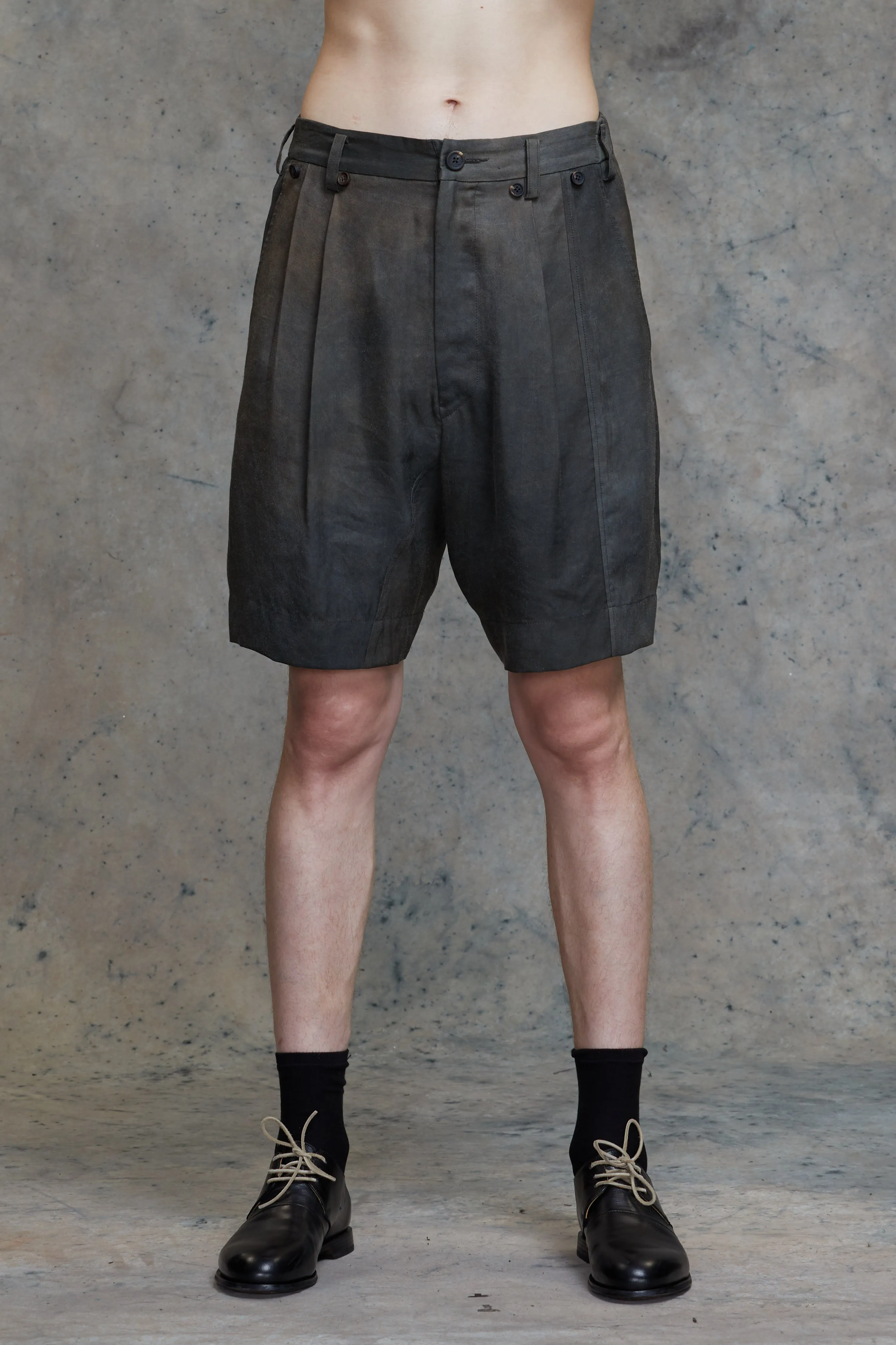 PLEATED SUIT SHORTS sold by ziggy chen