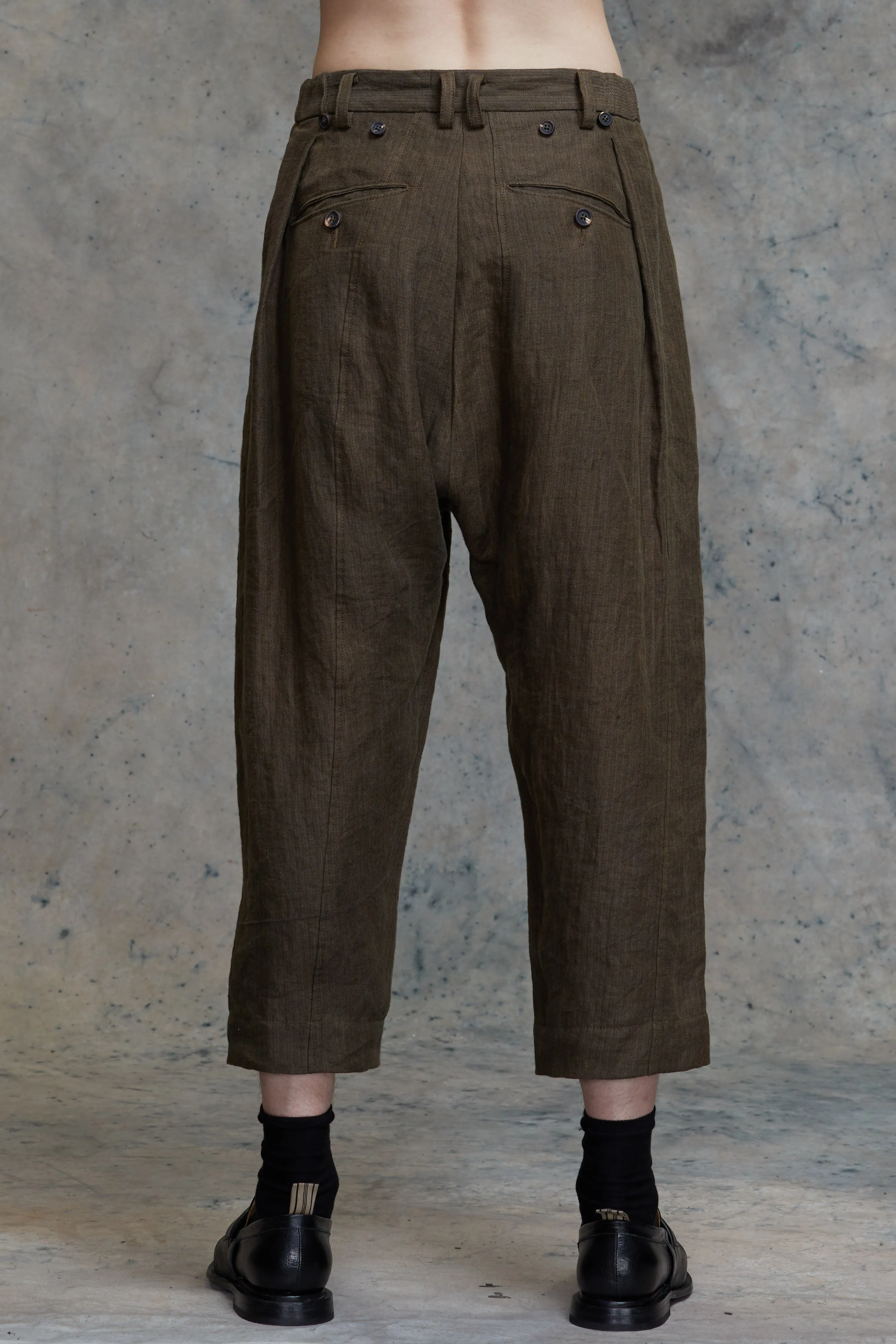 FRONT PLEAT TAPERED LONG TROUSERS sold by ziggy chen product image thumbnail 4