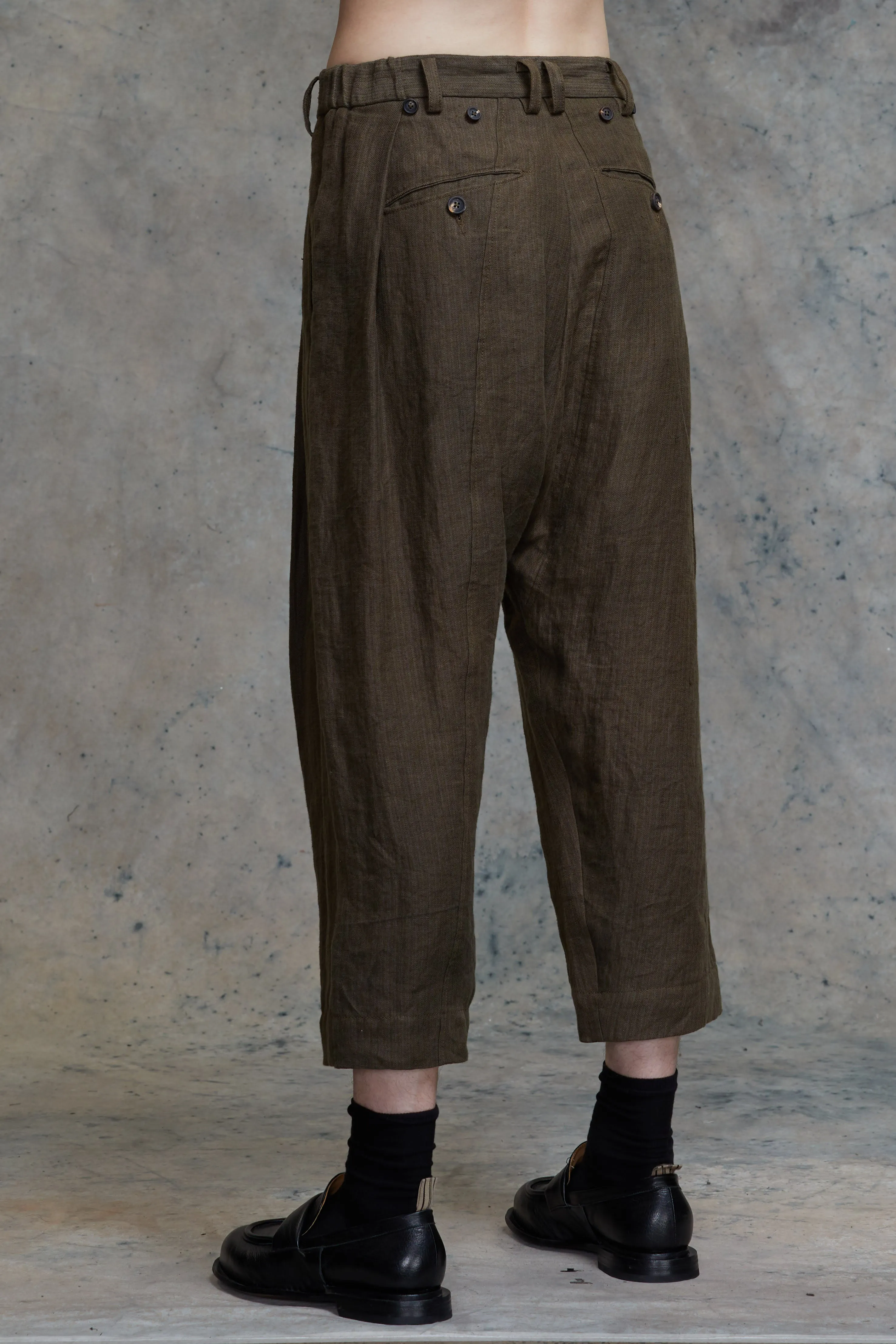 FRONT PLEAT TAPERED LONG TROUSERS sold by ziggy chen product image thumbnail 3