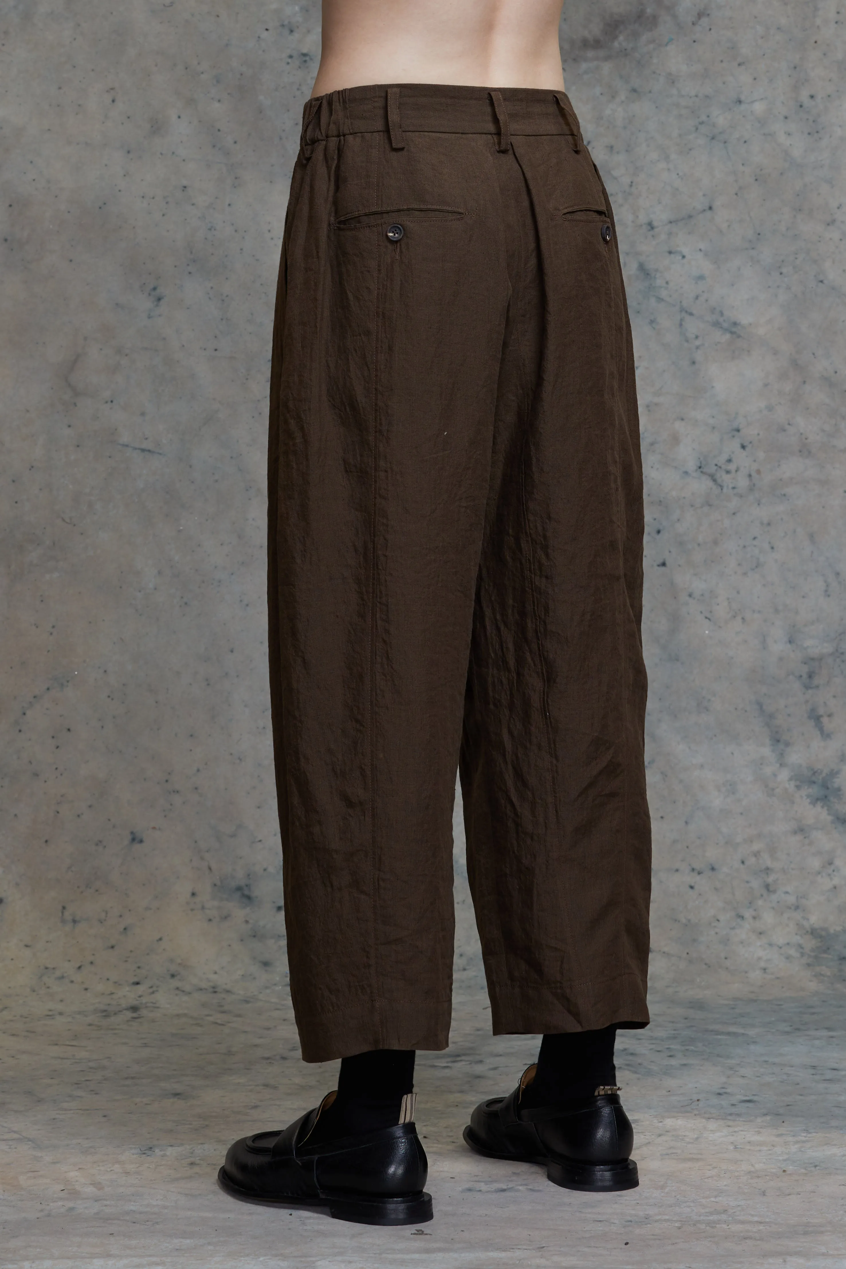 FRONT PLEAT TAPERED LONG TROUSERS sold by ziggy chen product image thumbnail 3