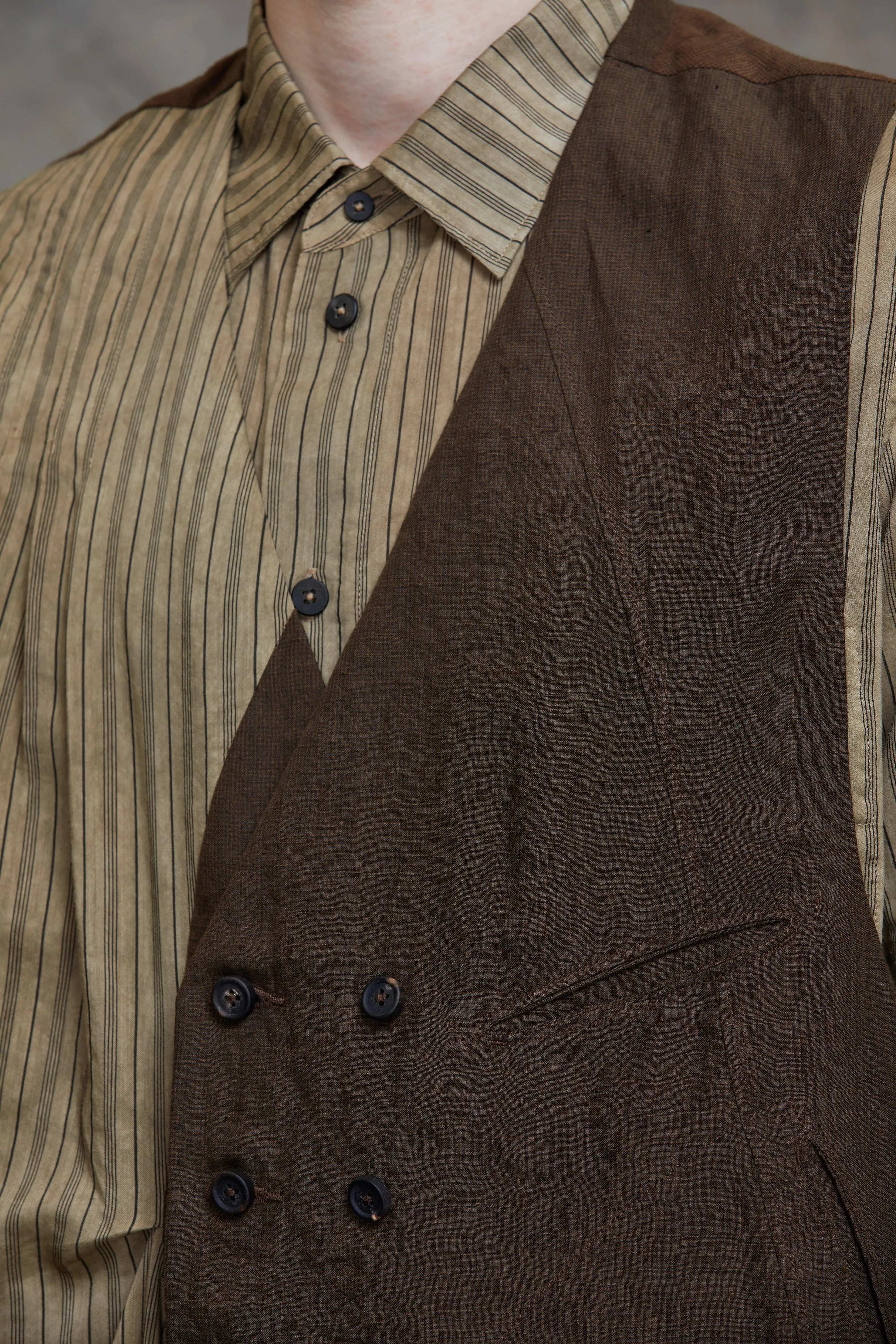 ASYMMETRIC COLLAGED WAISTCOAT sold by ziggy chen product image thumbnail 5