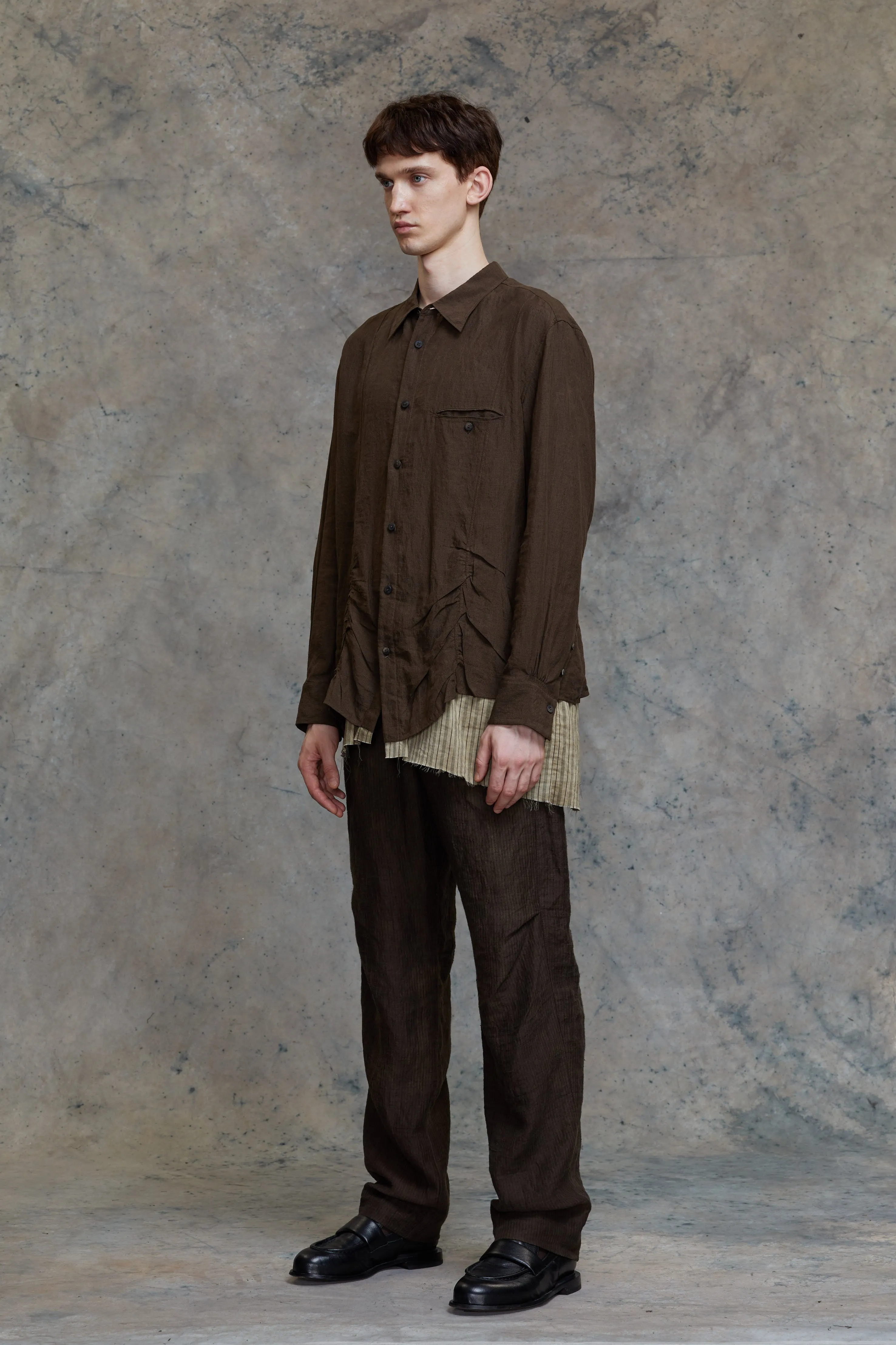 LAYERD WRINKLED EFFECT SHIRT sold by ziggy chen product image thumbnail 2