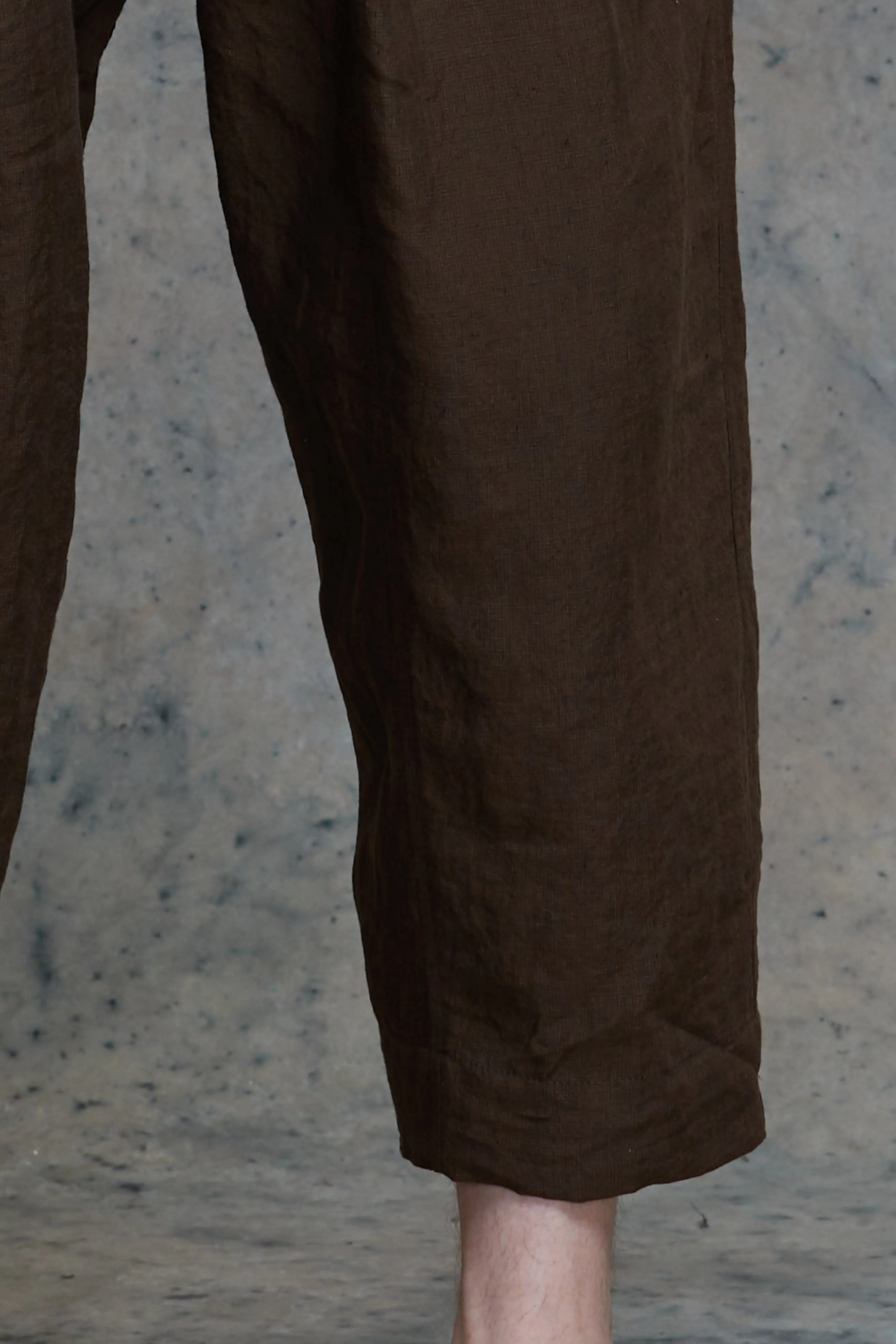 PLEATED DROP-CROTCH CROPPED TROUSERS sold by ziggy chen product image thumbnail 5