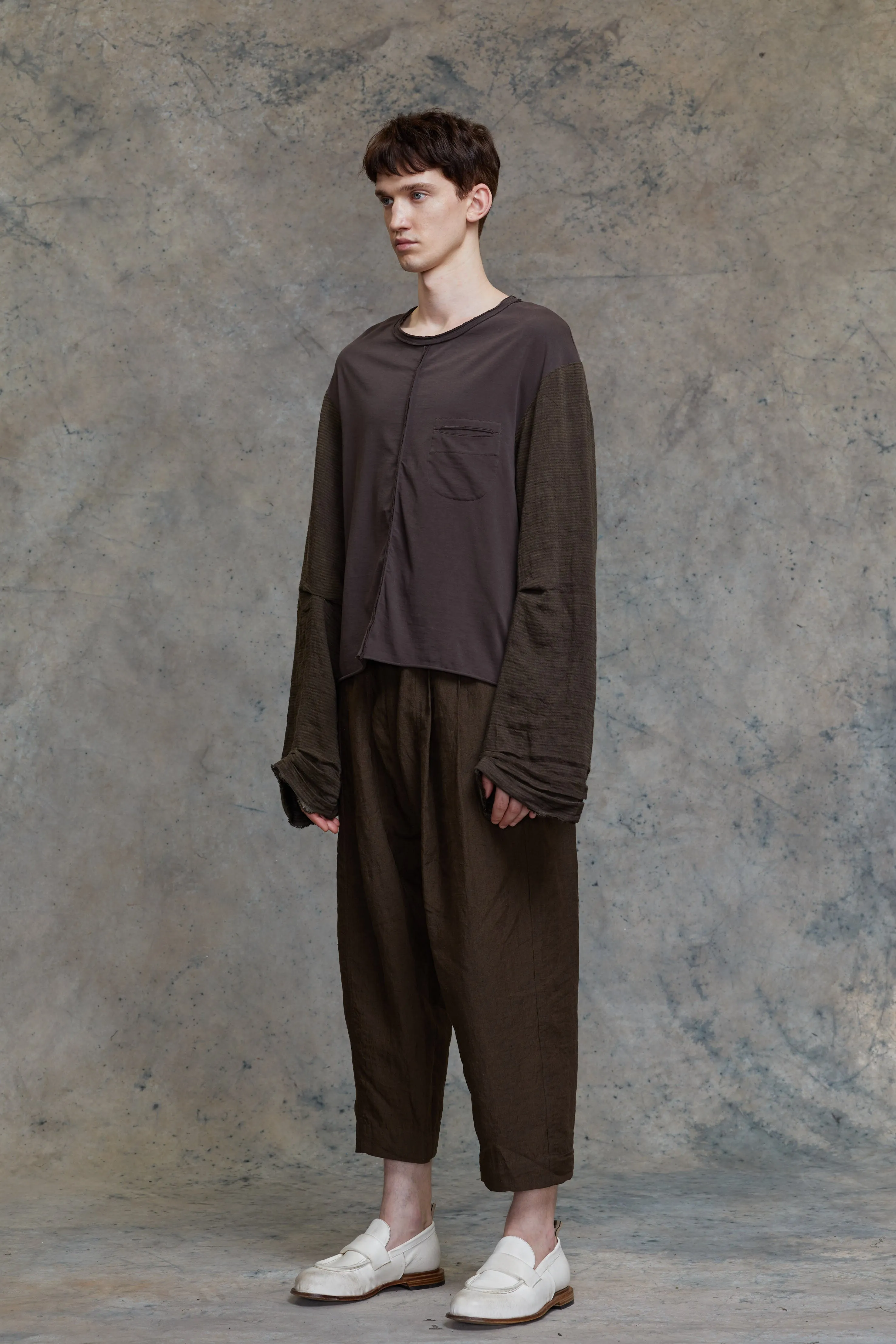 COLLAGED WIDE SLEEVES LONG TEE sold by ziggy chen product image thumbnail 2