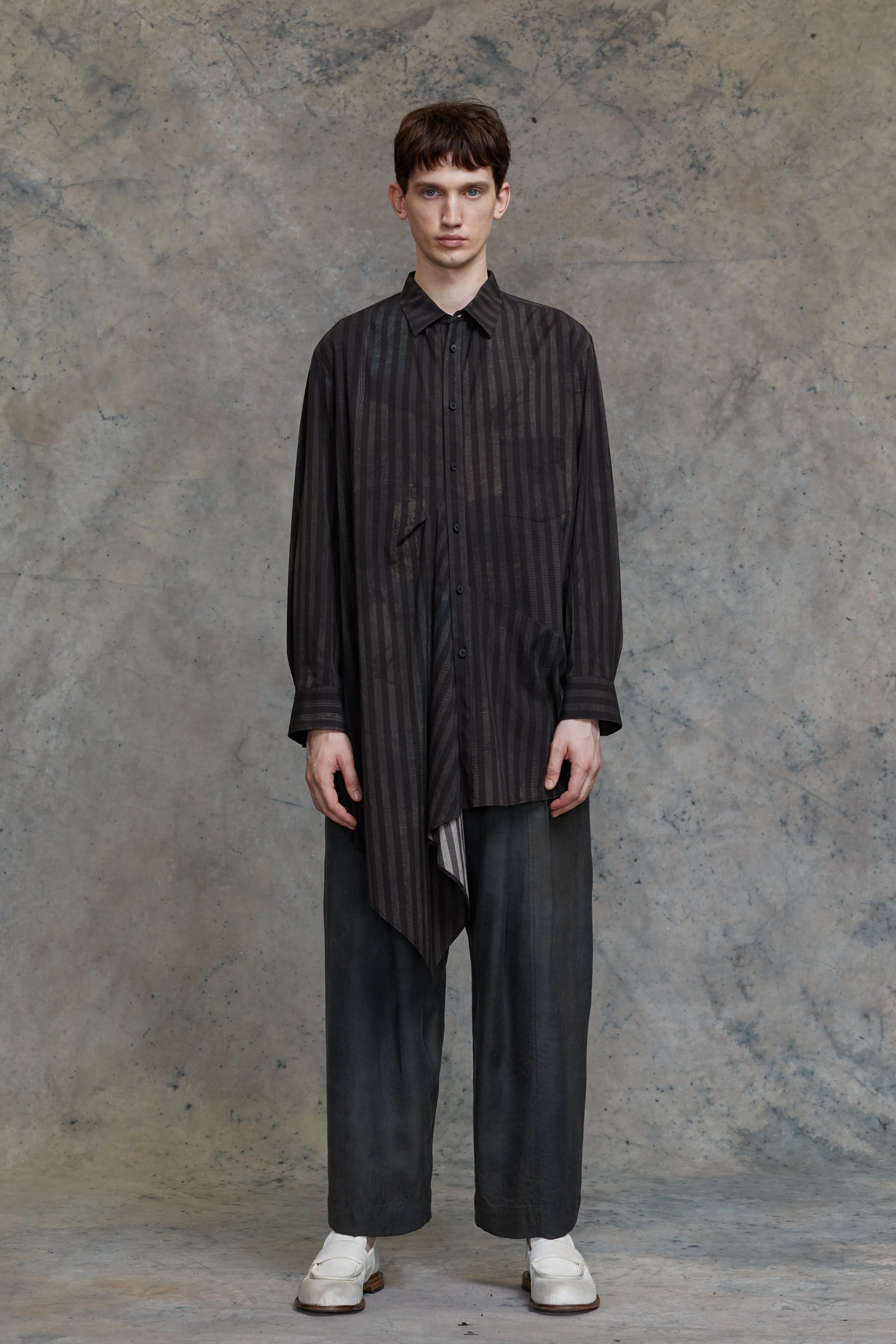ASYMMETRIC PANELED SHIRT sold by ziggy chen