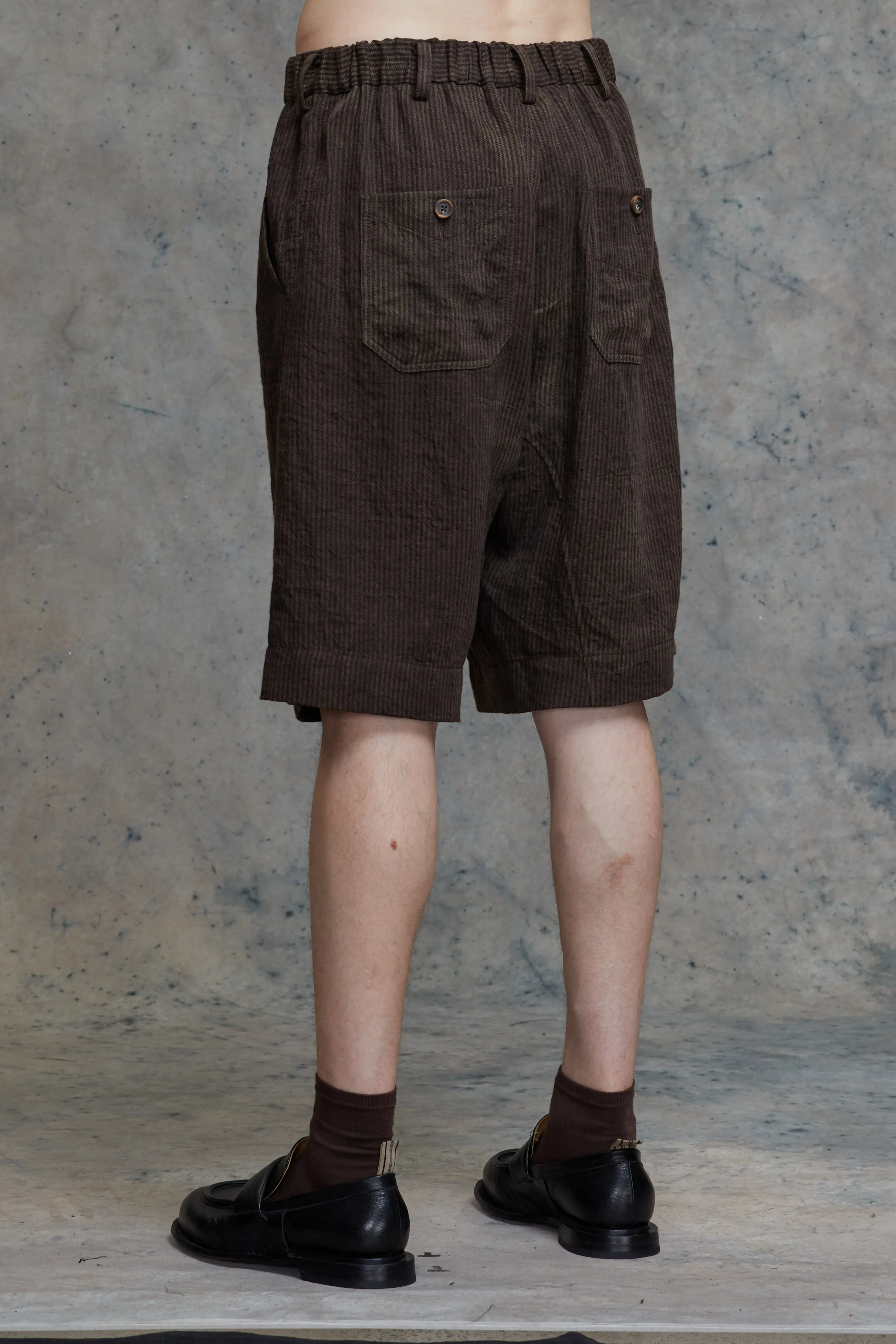 STRIPED DROP CROTCH SHORTS sold by ziggy chen product image thumbnail 3