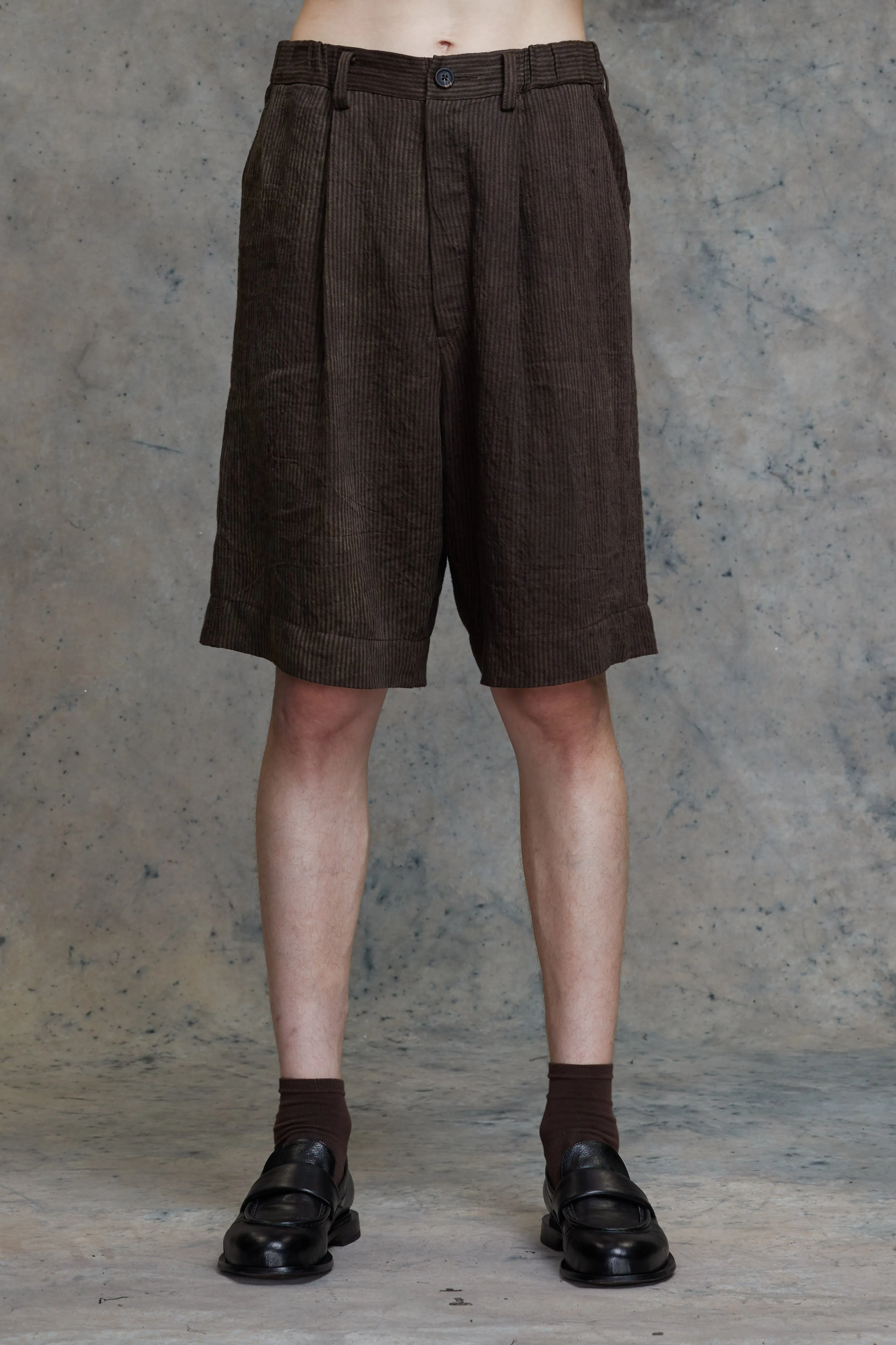 STRIPED DROP CROTCH SHORTS sold by ziggy chen