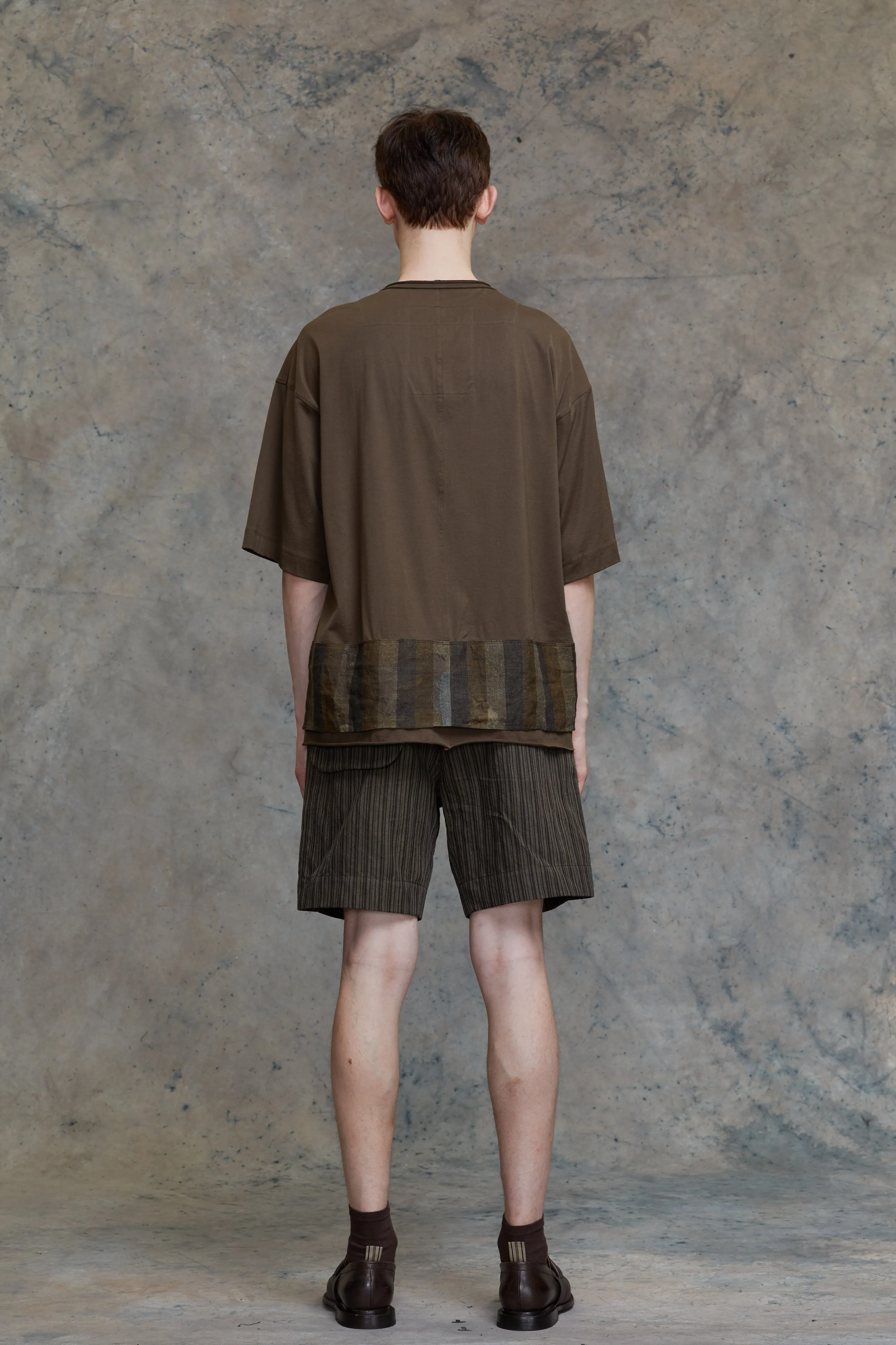 LAYERED HENLEY-NECK T-SHIRT sold by ziggy chen product image thumbnail 4