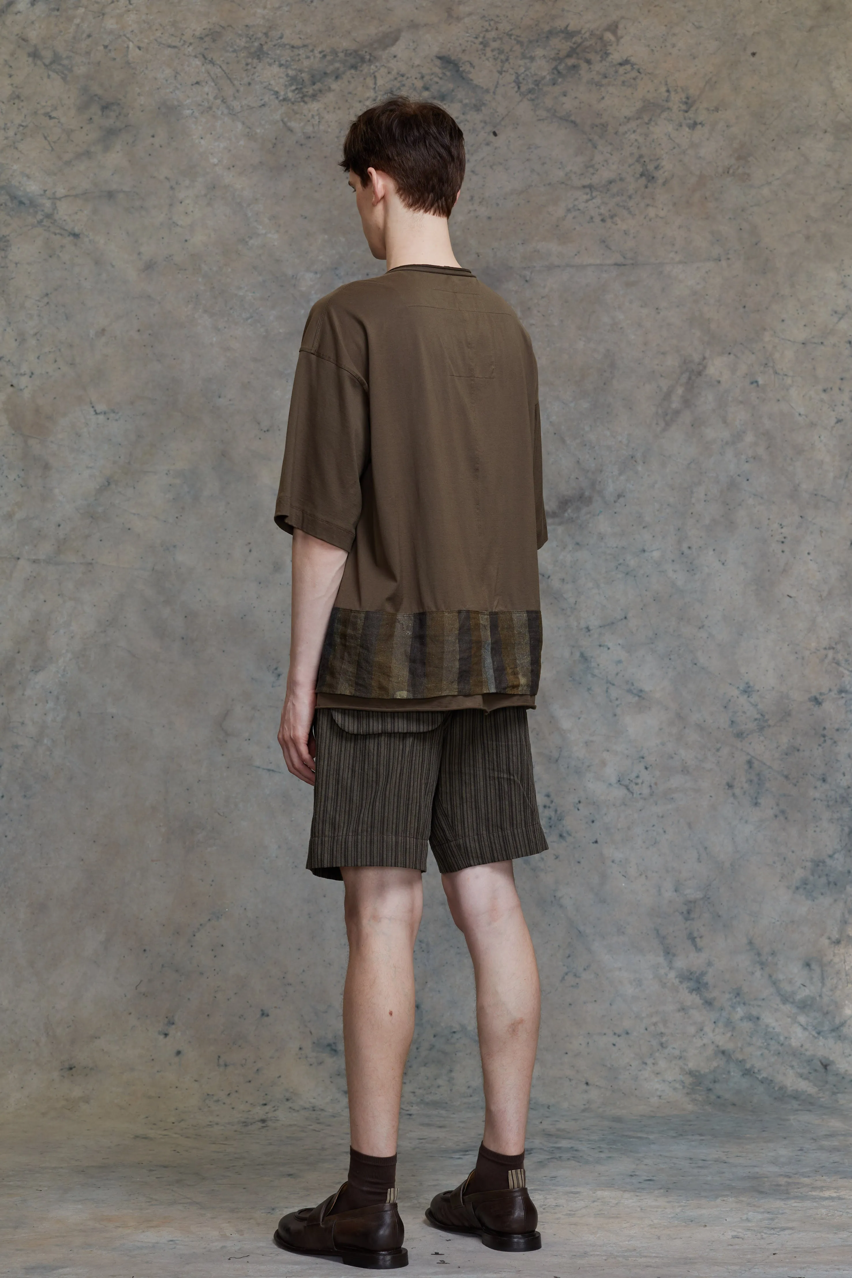 LAYERED HENLEY-NECK T-SHIRT sold by ziggy chen product image thumbnail 3