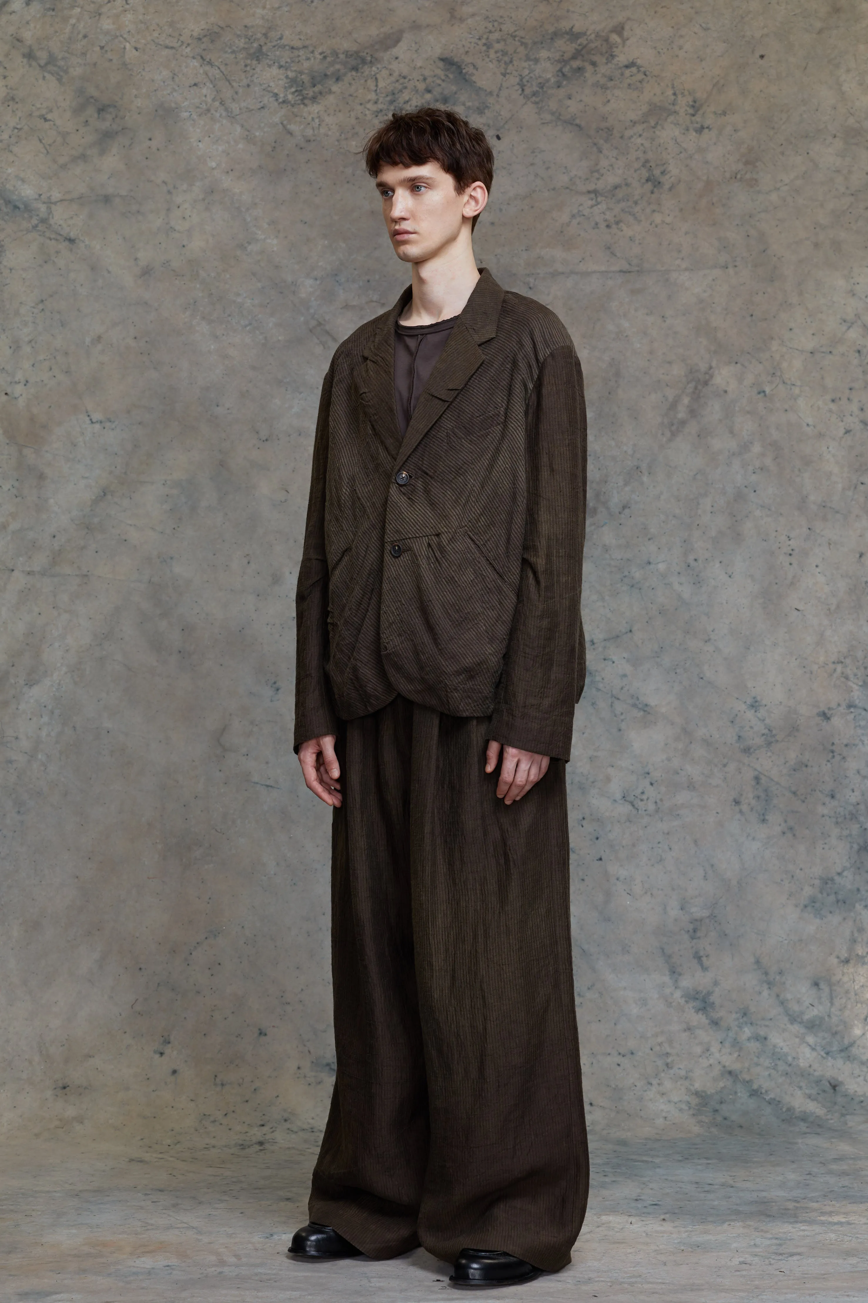 HORIZONTAL STRIPED UTILITY JACKET sold by ziggy chen product image thumbnail 2