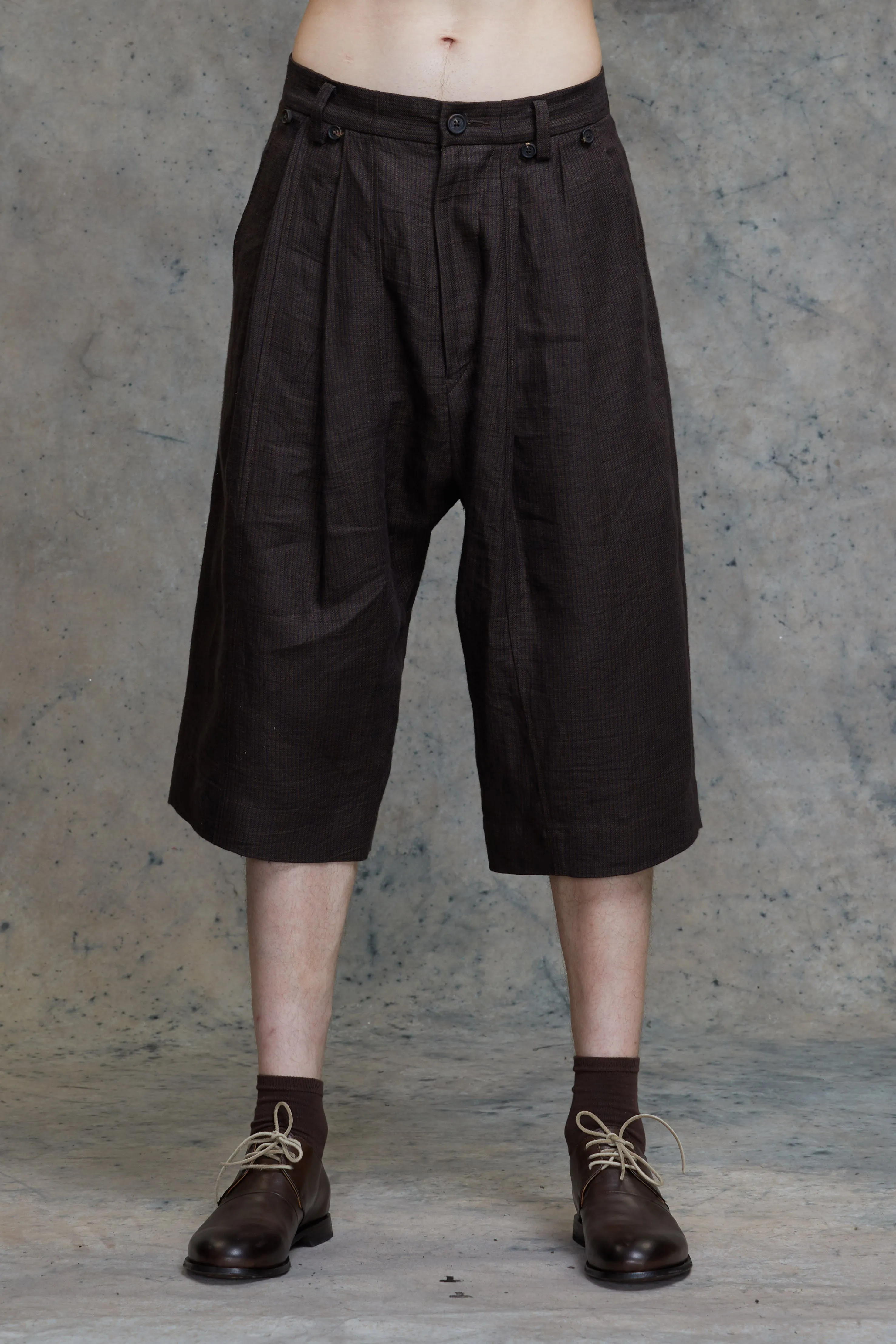 PLEATED BUCKET SHORTS sold by ziggy chen