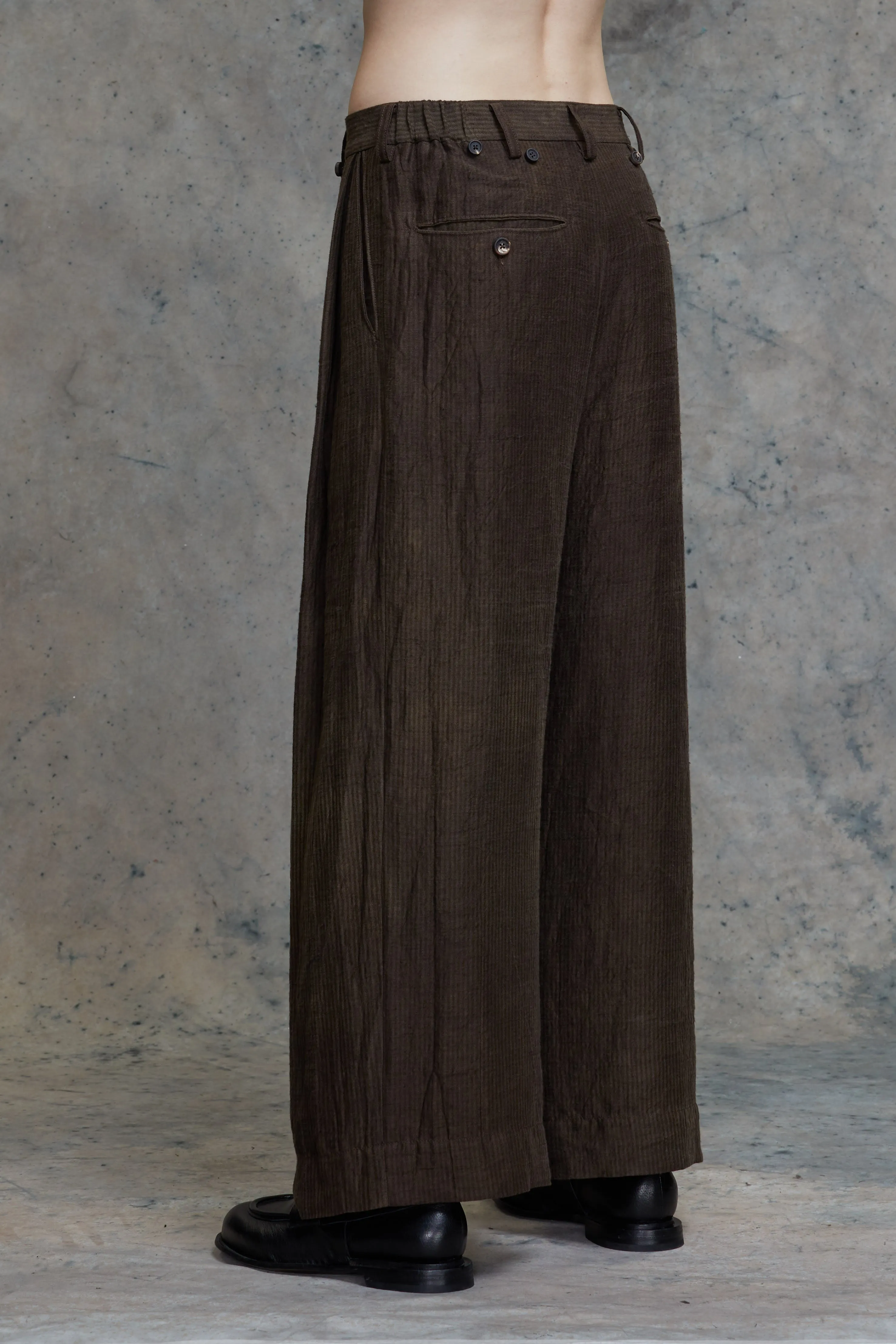 SLANT FLAP WIDE TROUSERS sold by ziggy chen product image thumbnail 3