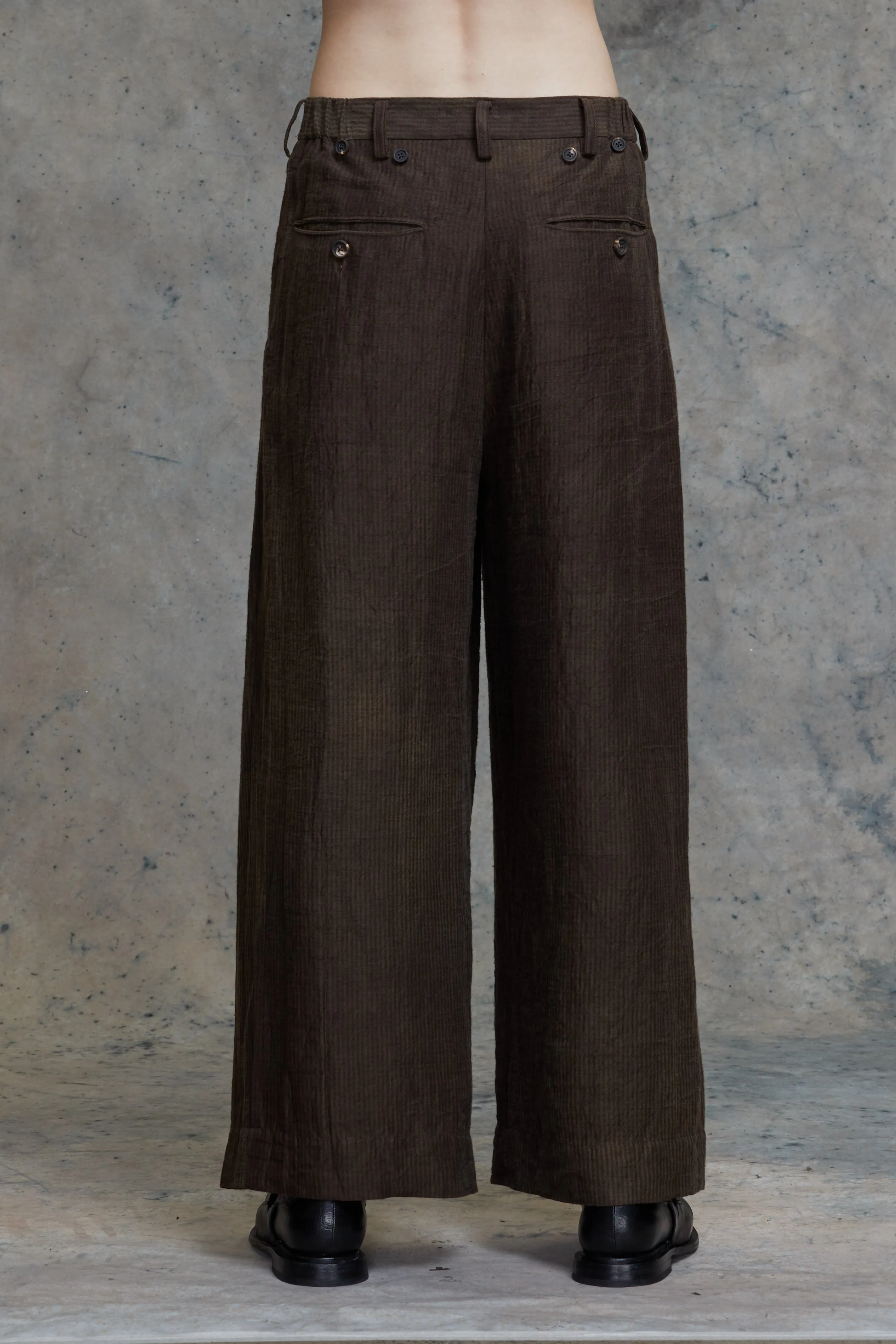 SLANT FLAP WIDE TROUSERS sold by ziggy chen product image thumbnail 4