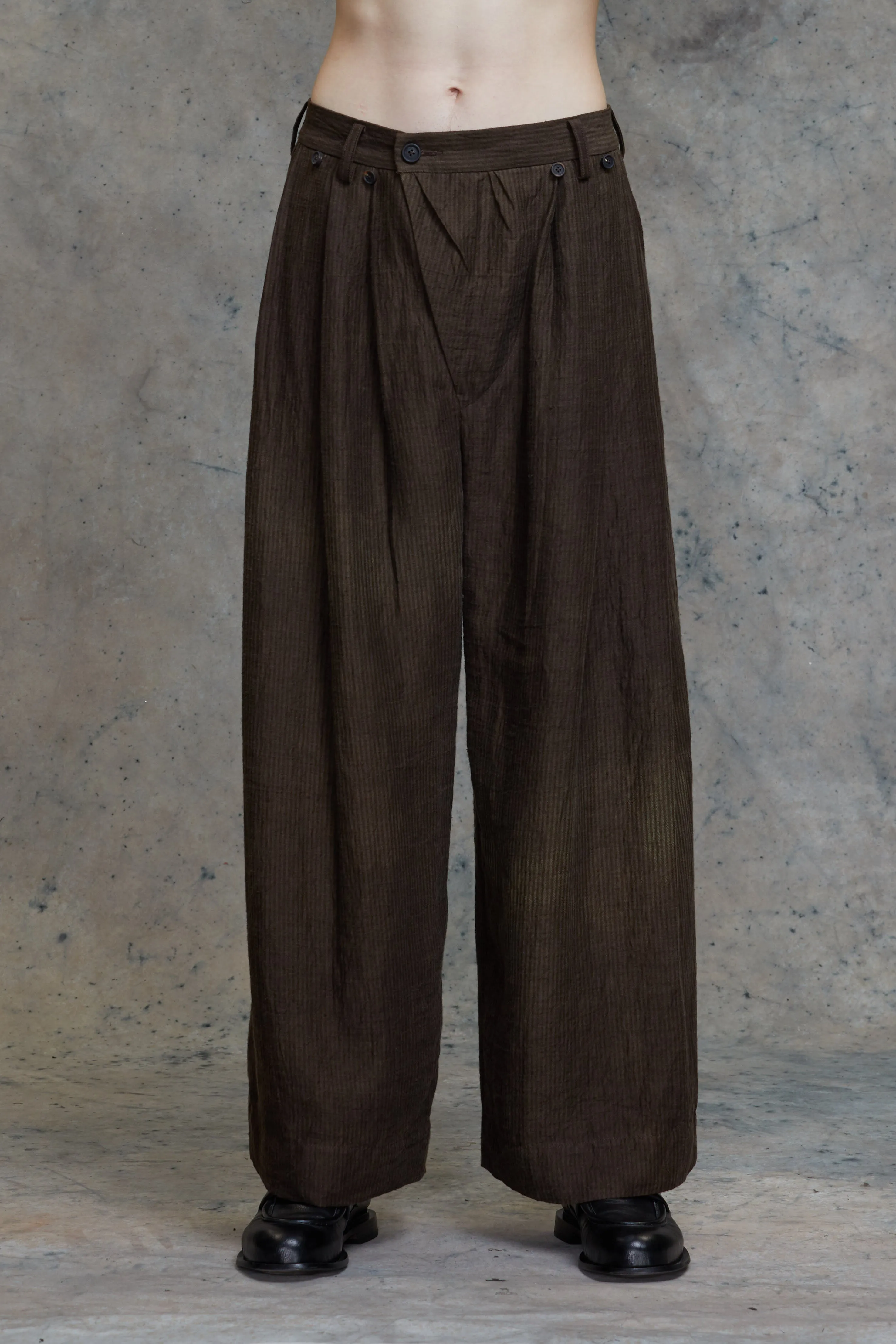 SLANT FLAP WIDE TROUSERS sold by ziggy chen