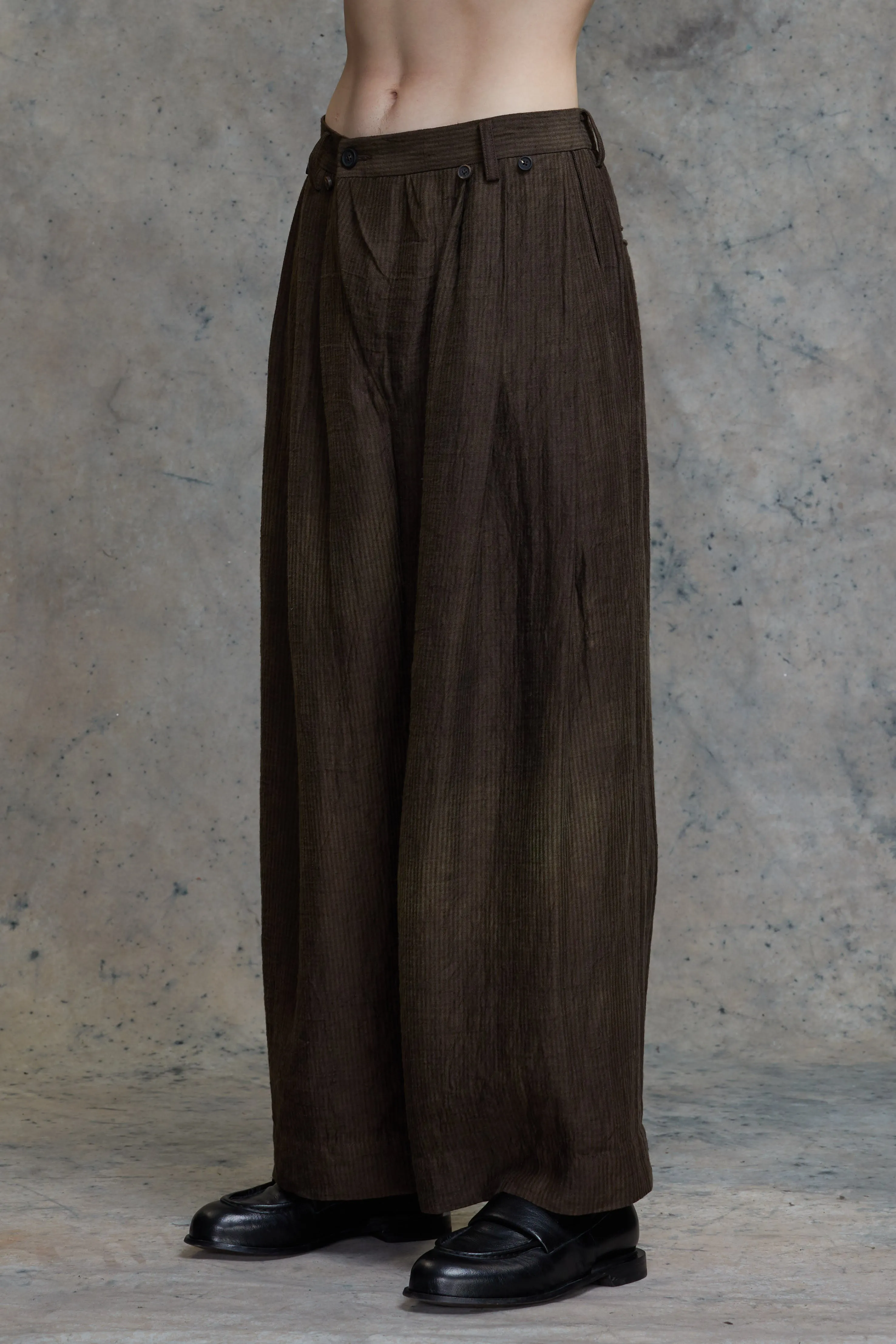 SLANT FLAP WIDE TROUSERS sold by ziggy chen product image thumbnail 2