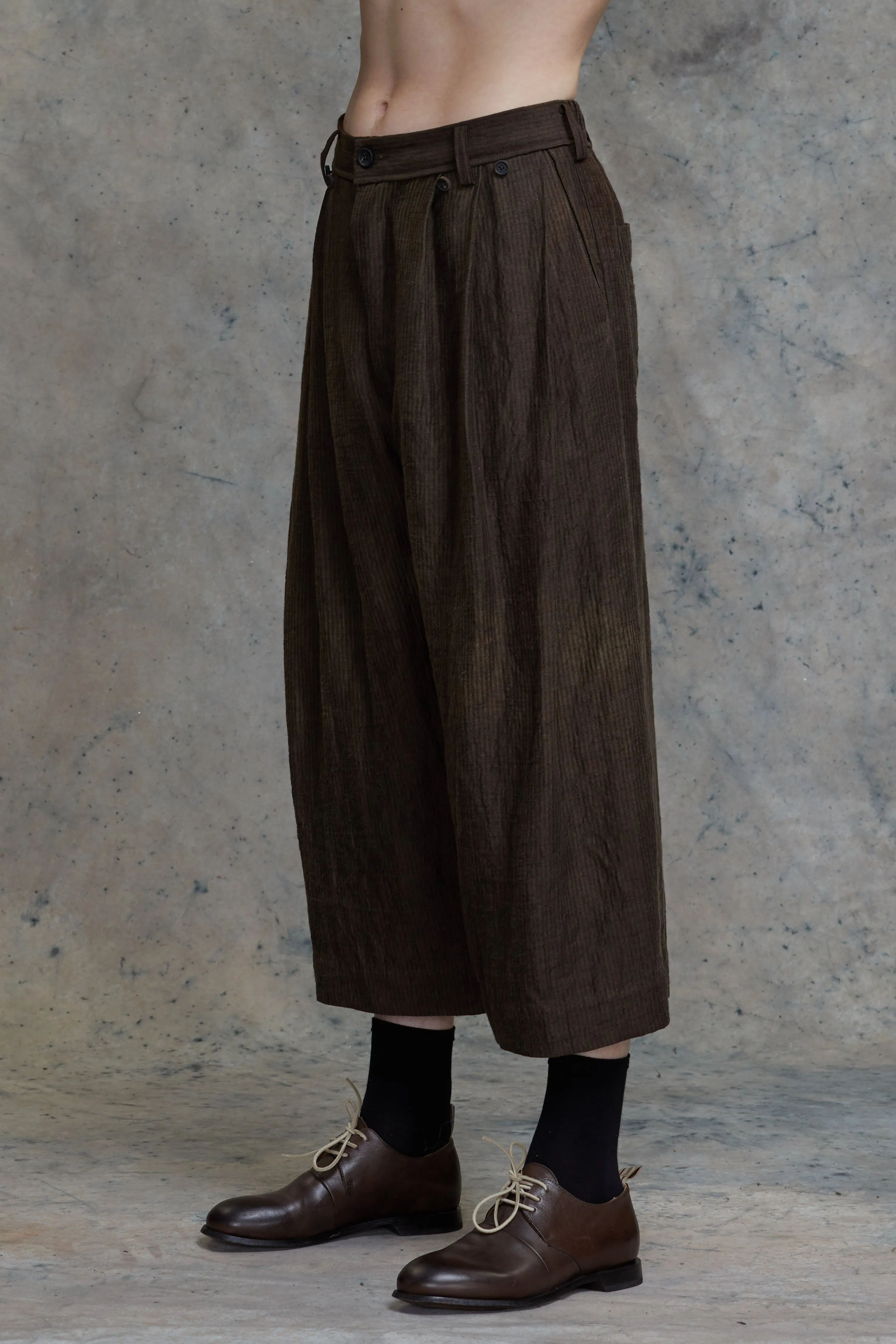 PLEATED EXTRA WIDE LEG TROUSERS sold by ziggy chen product image thumbnail 2
