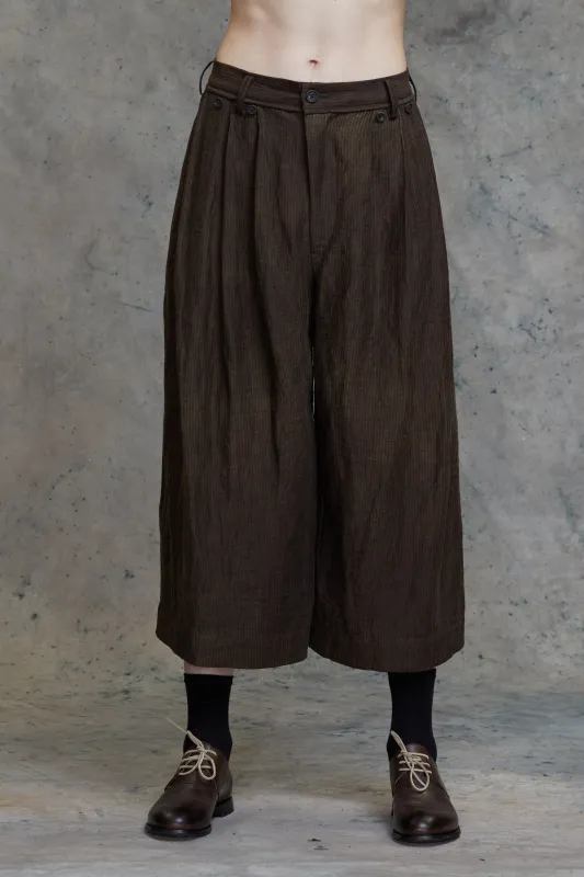 PLEATED EXTRA WIDE LEG TROUSERS made by ziggy chen