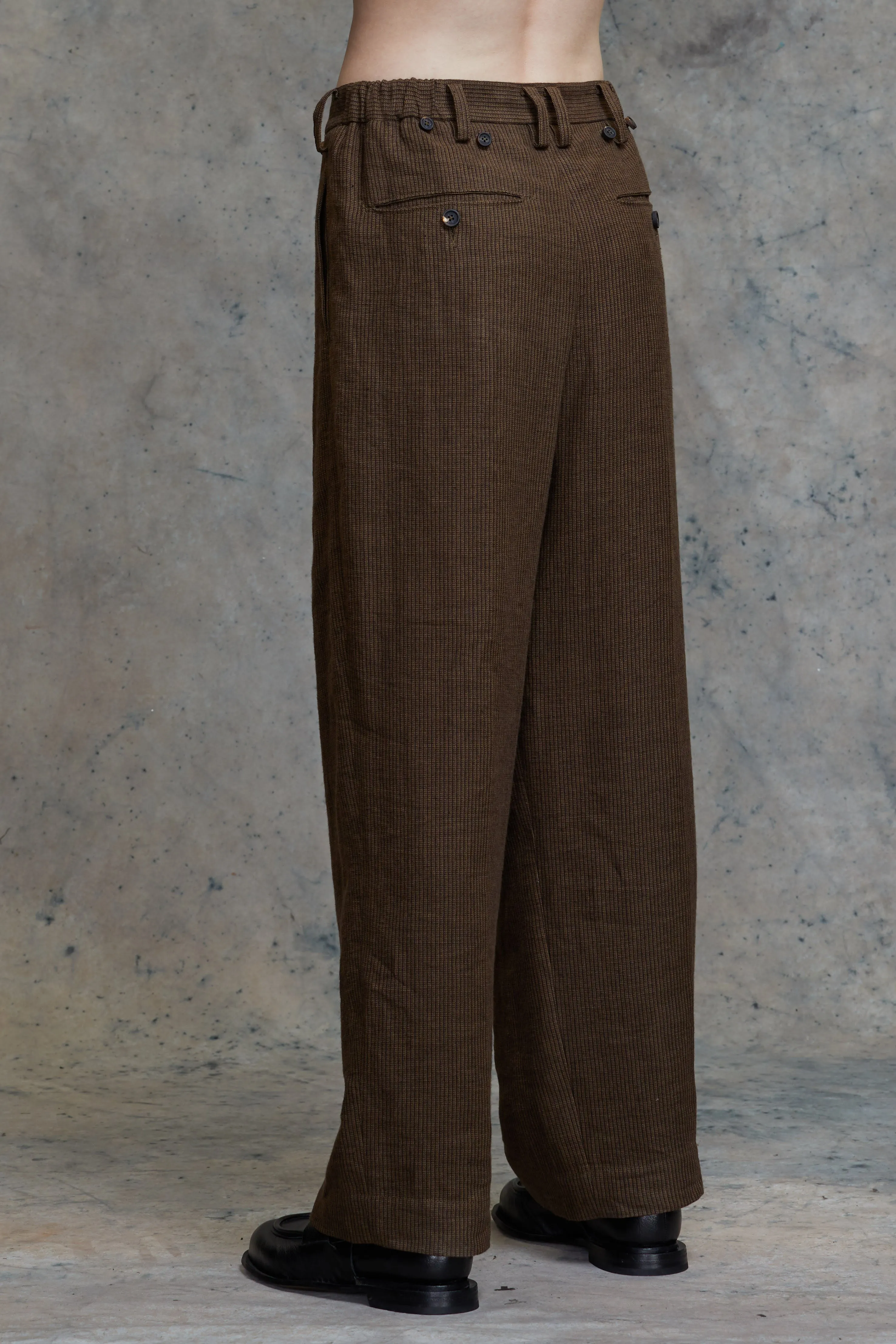 FRONT PLEATED WIDE LEG LONG TROUSERS sold by ziggy chen product image thumbnail 3