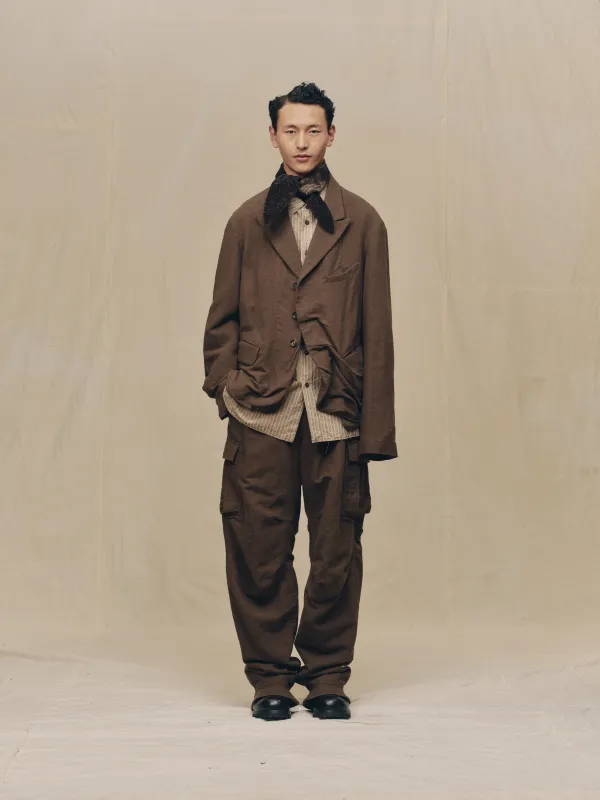 LAPEL COLLAR THREE BUTTON BLAZER made by ziggy chen
