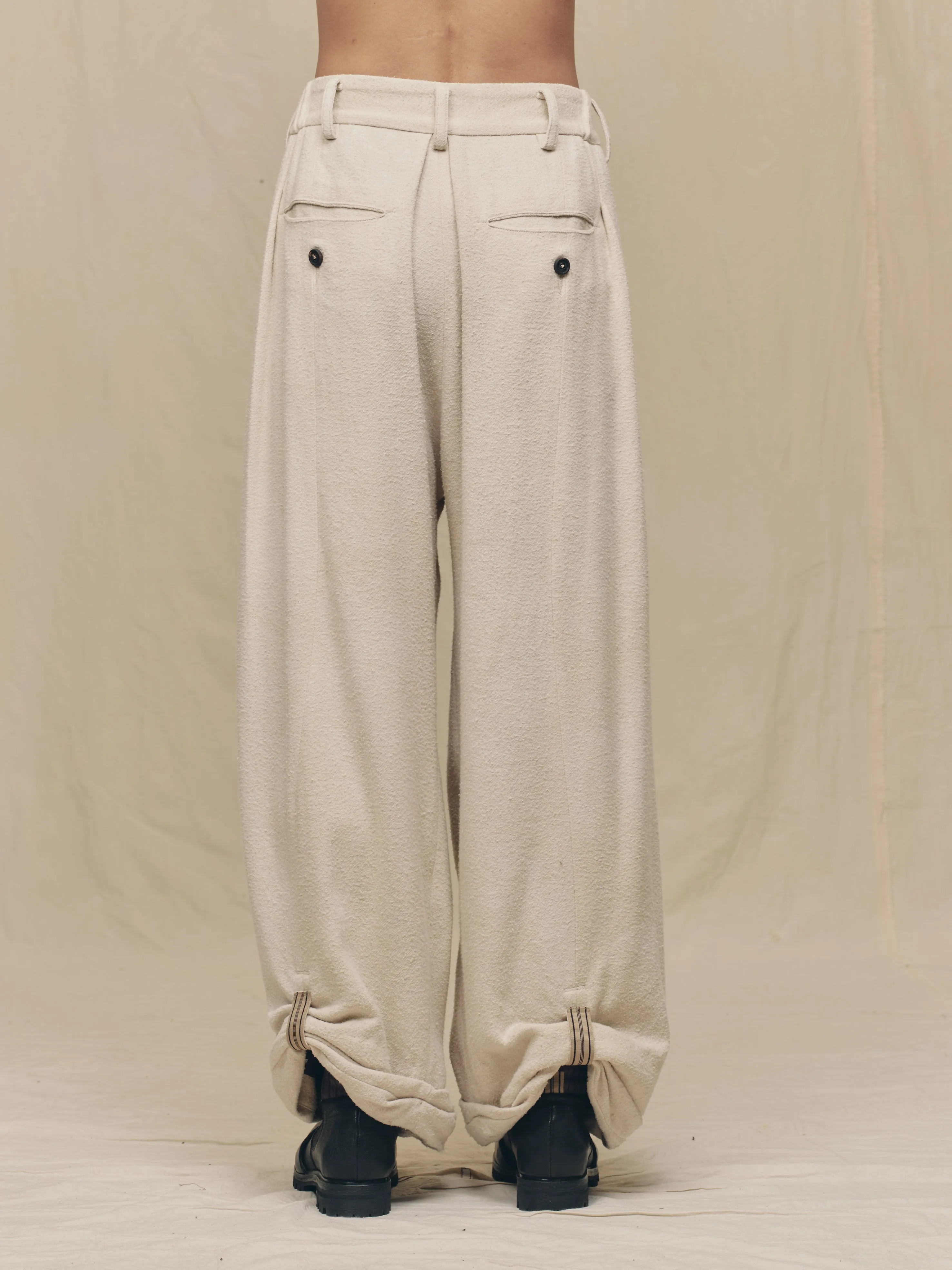 WIDE-LEG TROUSERS WITH PULL TABS sold by ziggy chen product image thumbnail 4