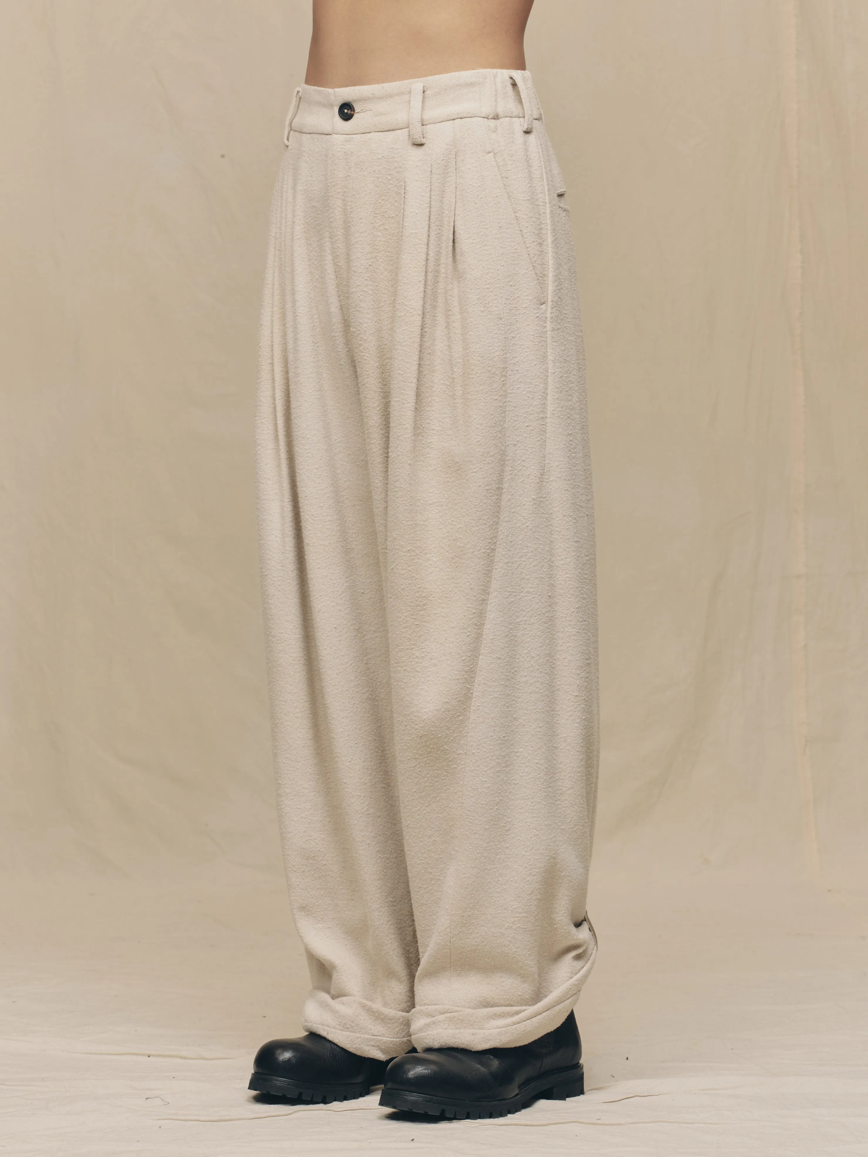 WIDE-LEG TROUSERS WITH PULL TABS sold by ziggy chen product image thumbnail 2