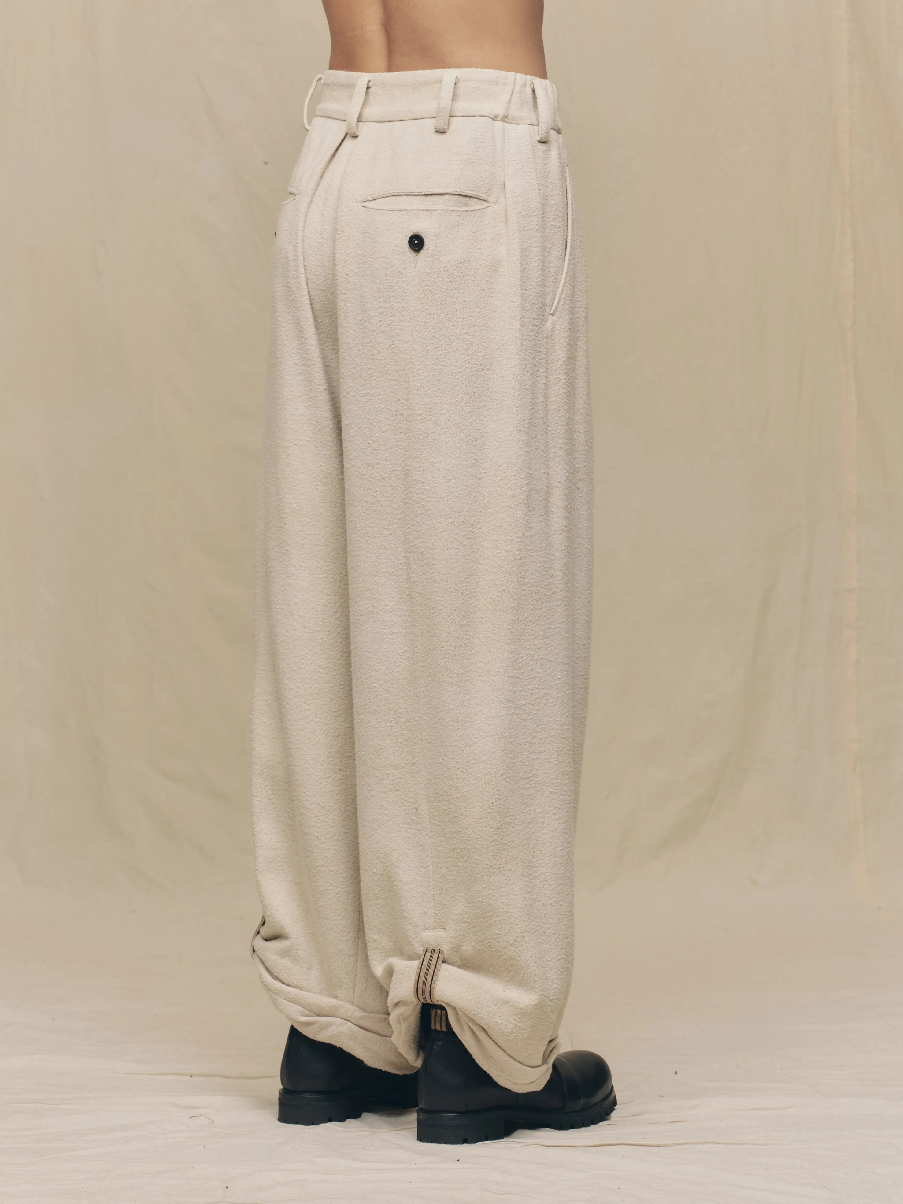 WIDE-LEG TROUSERS WITH PULL TABS sold by ziggy chen product image thumbnail 5