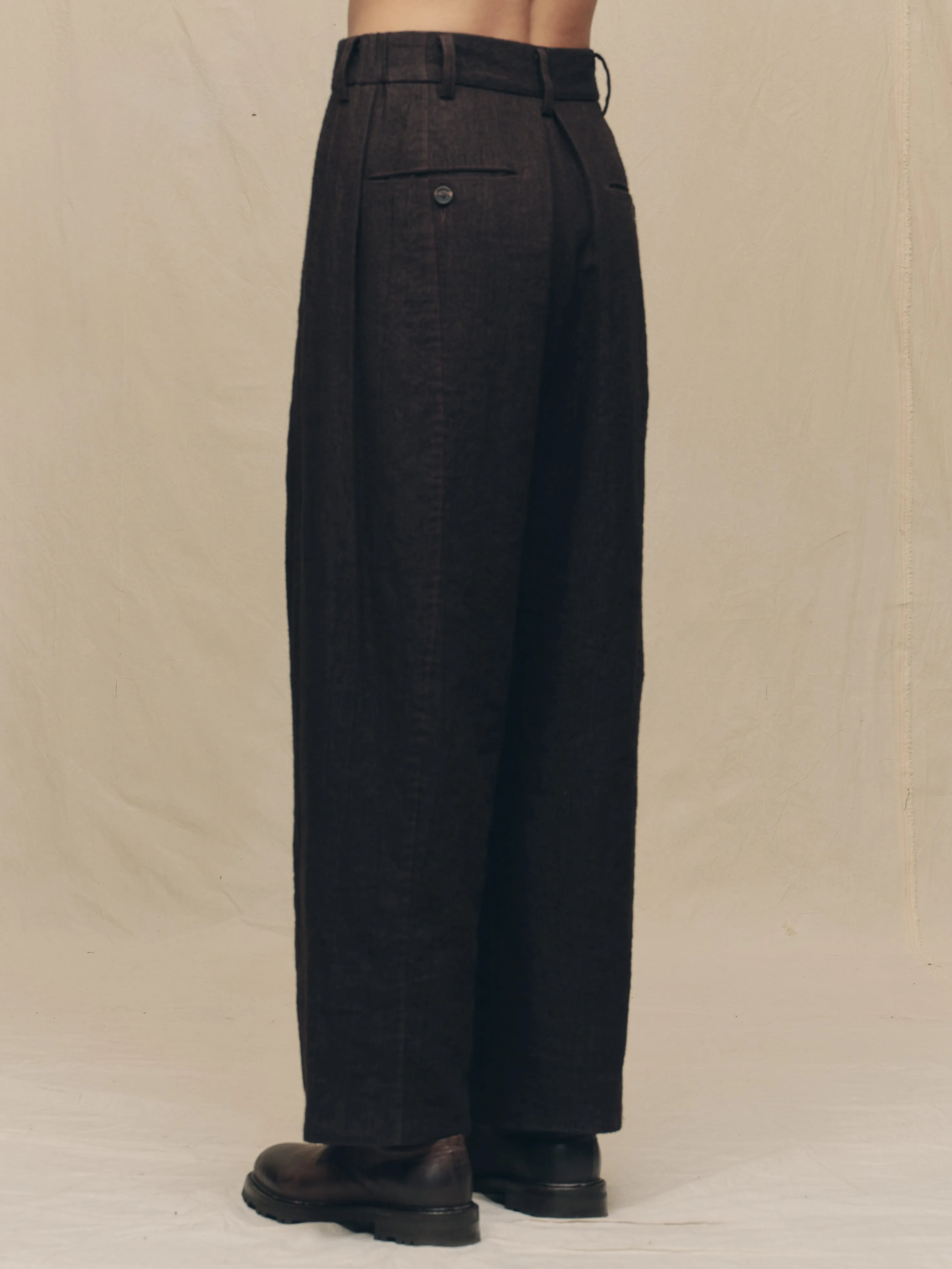 PLEATED DROP CROTCH TROUSERS sold by ziggy chen product image thumbnail 3