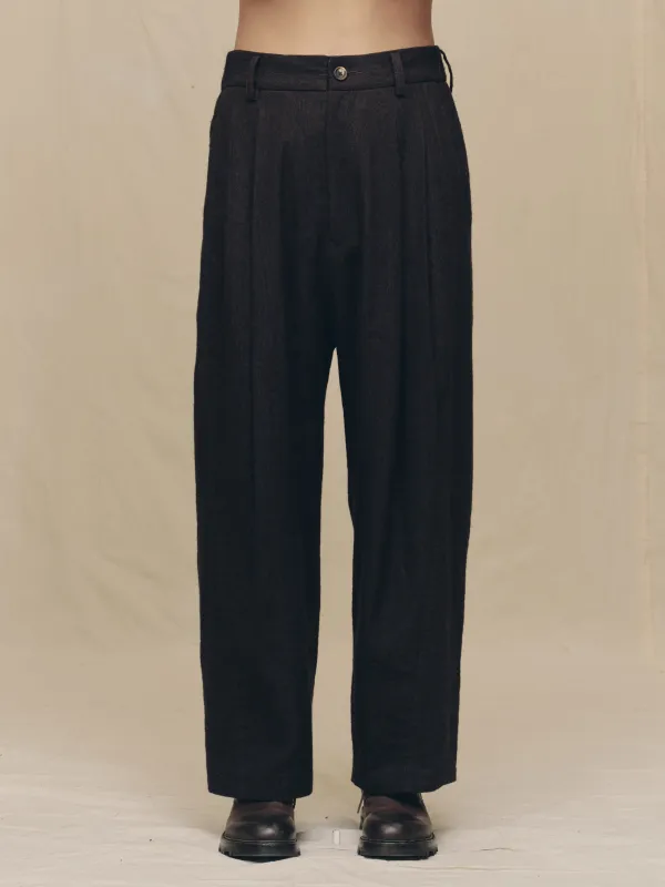 PLEATED  DROP CROTCH TROUSERS sold by ziggy chen