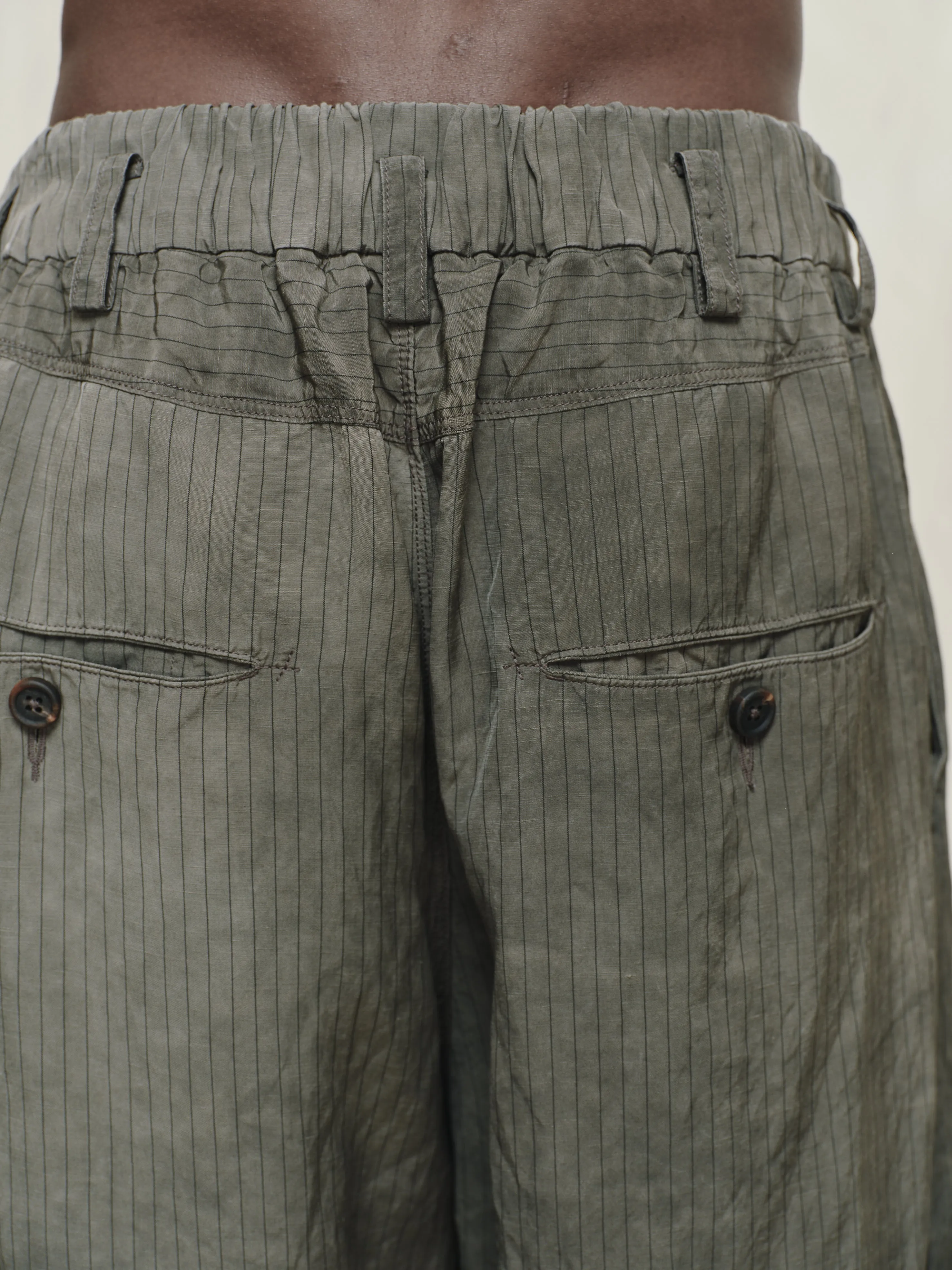 STRIPED DRAWSTRING TROUSERS sold by ziggy chen product image thumbnail 5