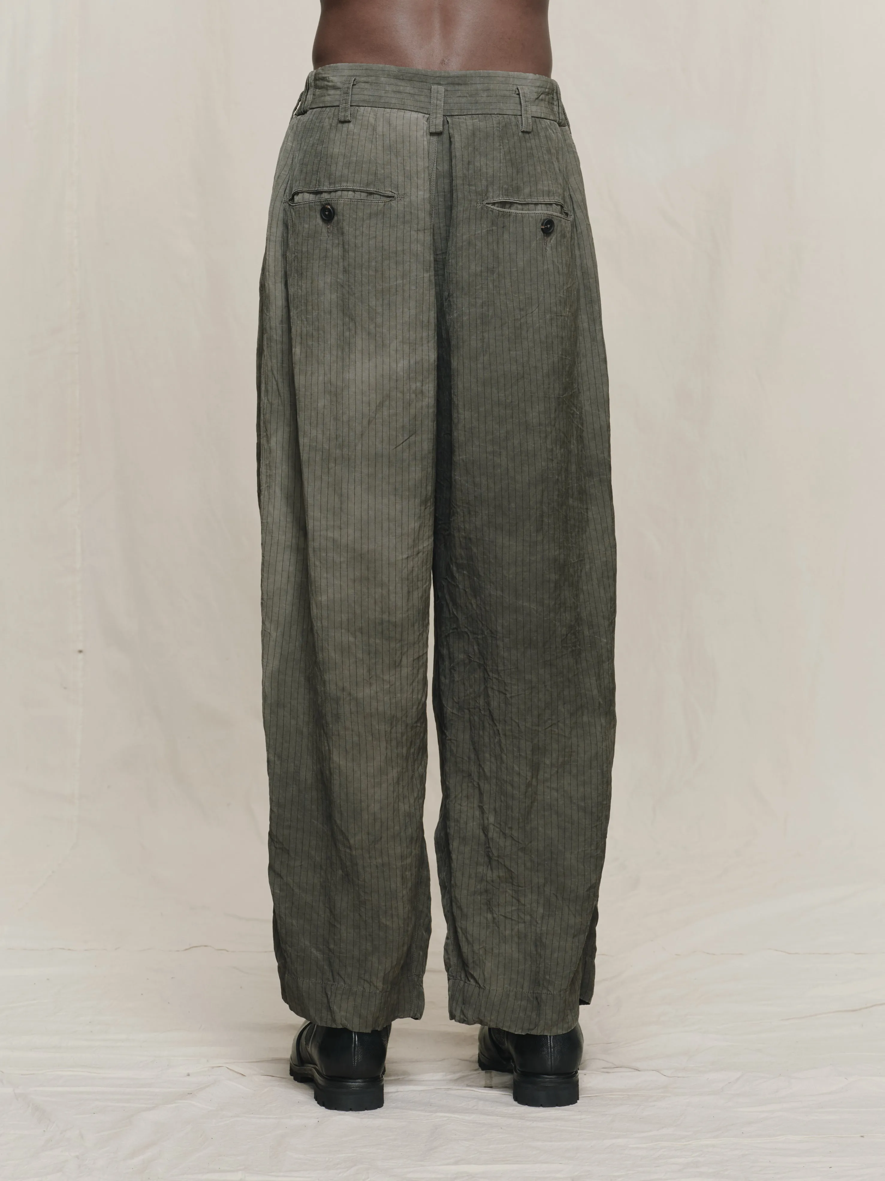 DROP-CROTCHED PLEATED TROUSERS sold by ziggy chen product image thumbnail 3