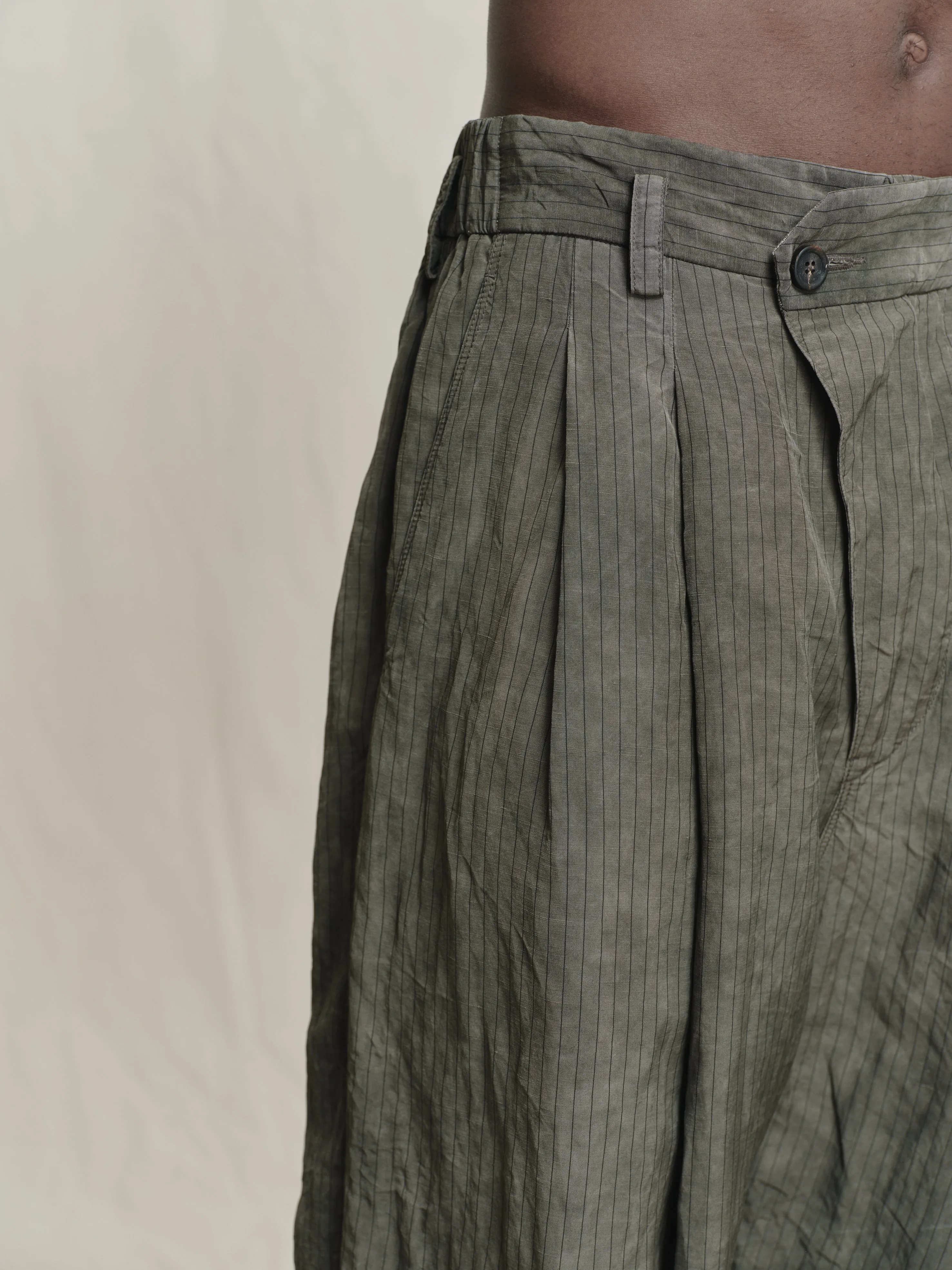 DROP-CROTCHED PLEATED TROUSERS sold by ziggy chen product image thumbnail 5