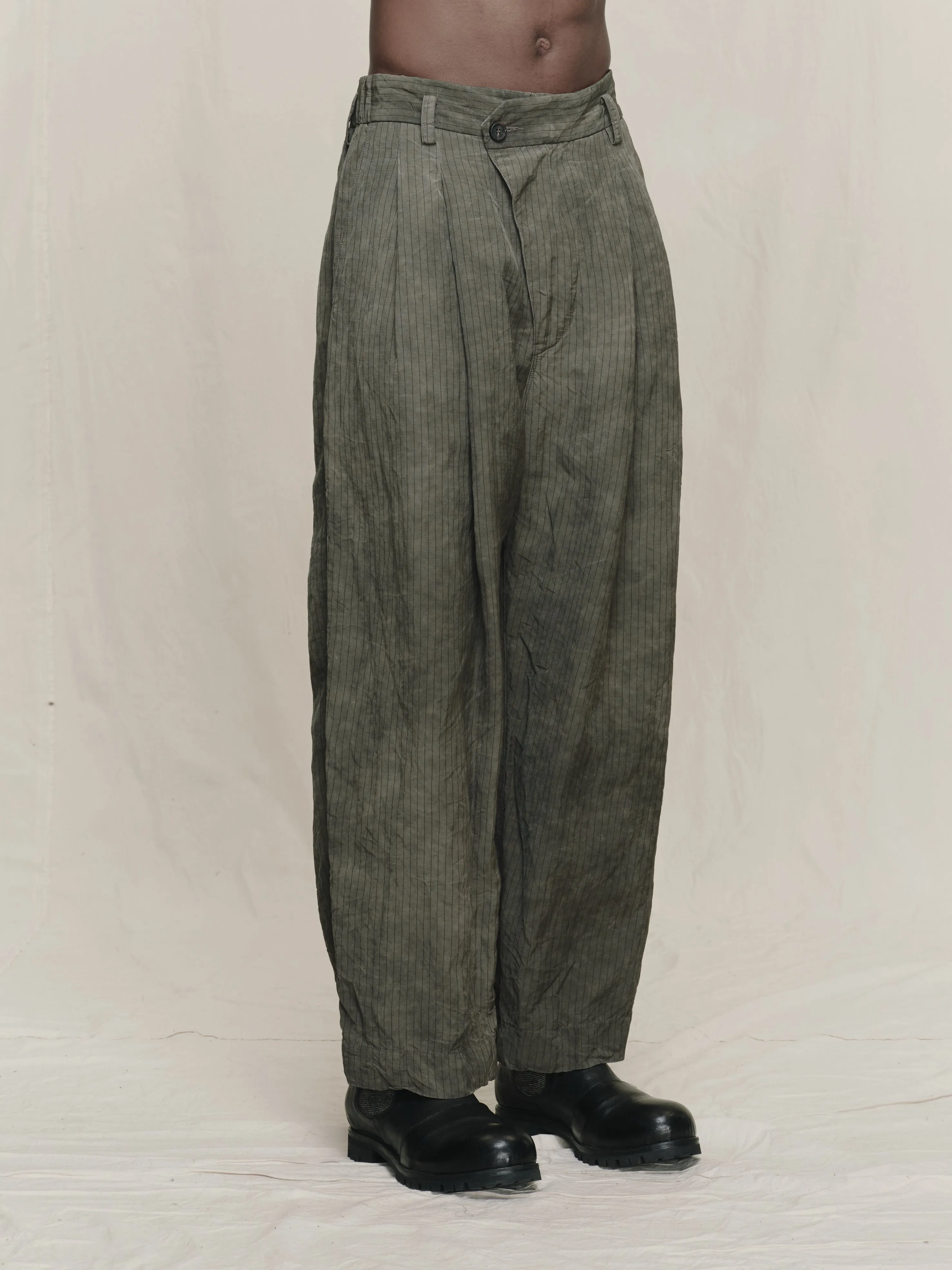 DROP-CROTCHED PLEATED TROUSERS sold by ziggy chen product image thumbnail 4