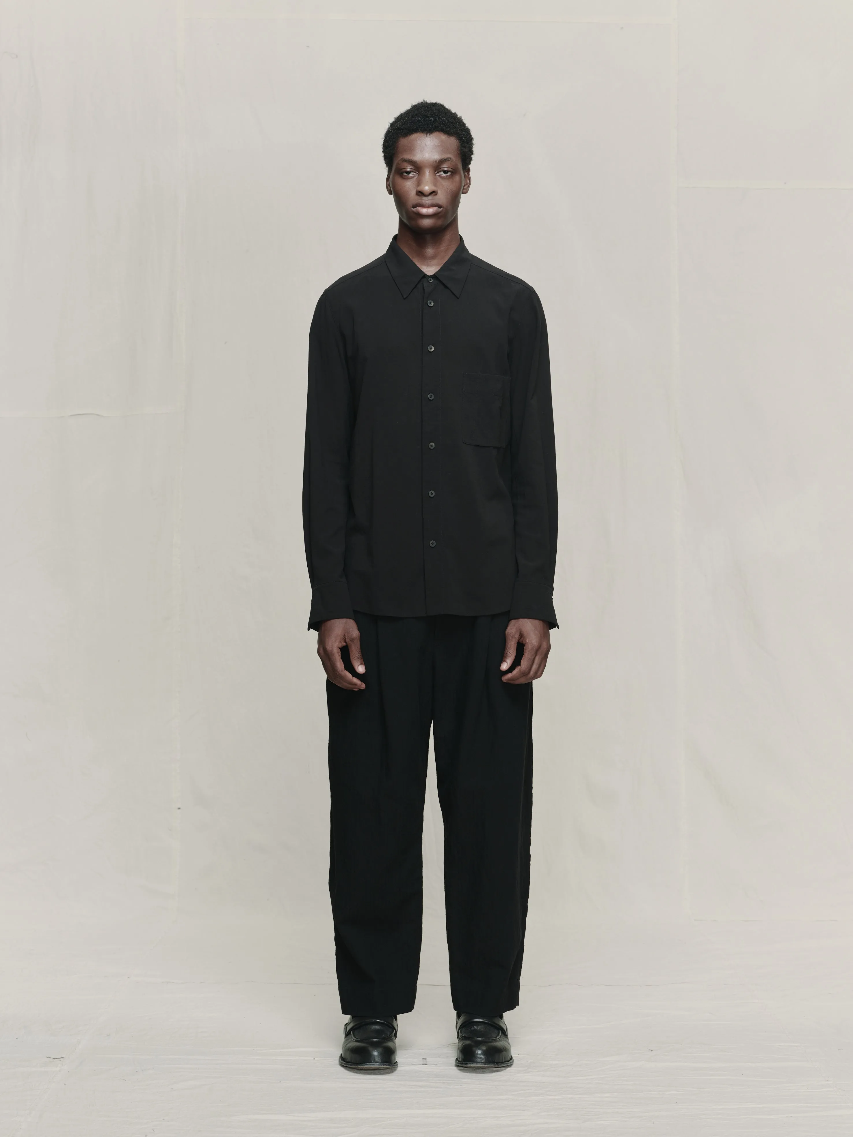 SPREAD COLLAR POCKET SHIRT sold by ziggy chen