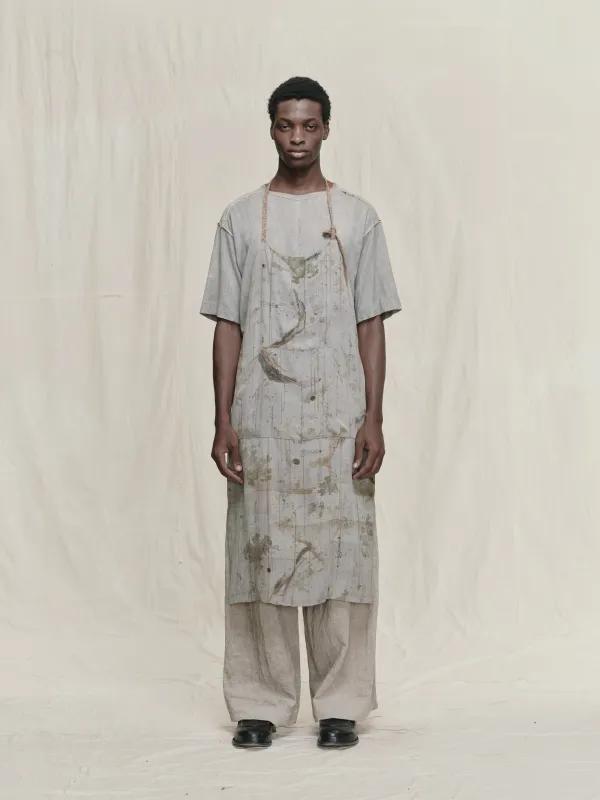 SHORT SILK APRON made by ziggy chen